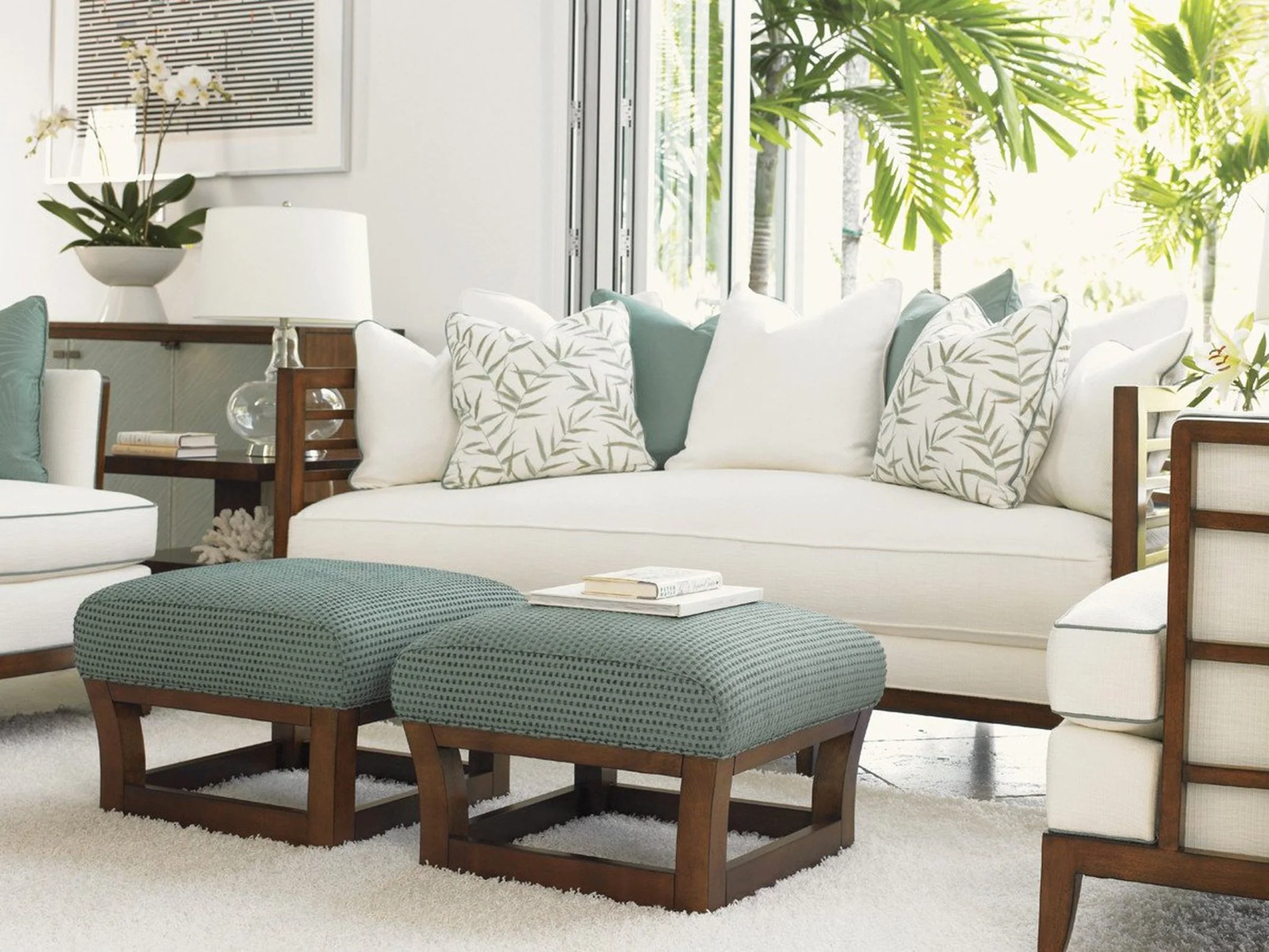 Tommy Bahama Home Ocean Club Fusion Ottoman - Image 2