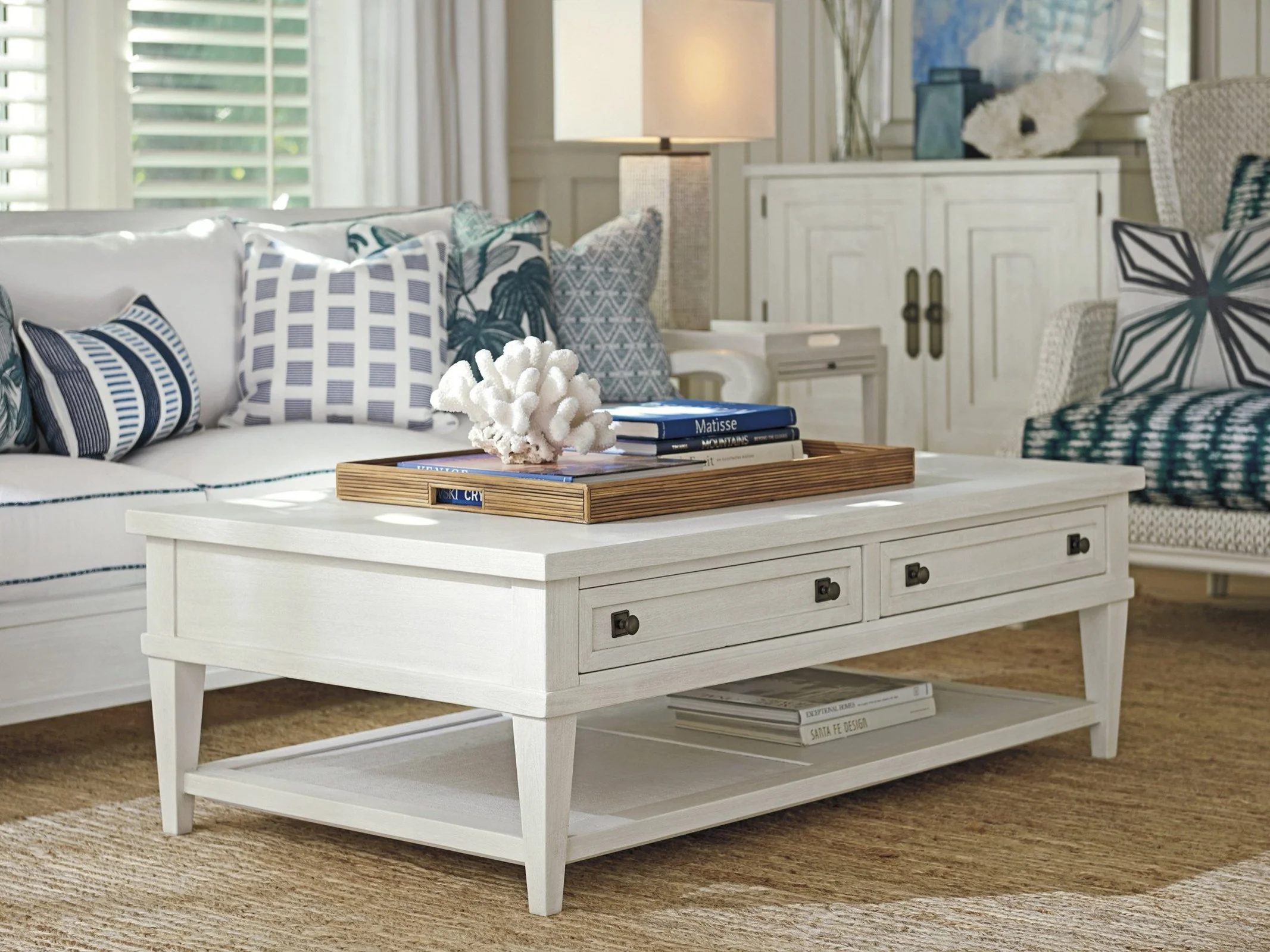 Tommy Bahama Home Ocean Breeze Palm Coast Rectangular Cocktail Table - Image 2