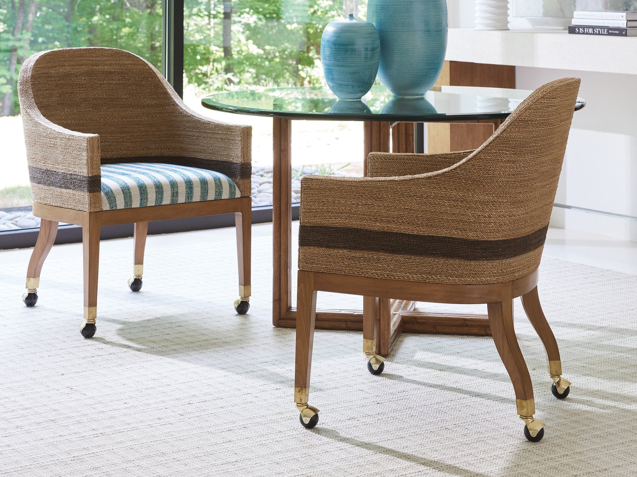 Tommy Bahama Home Palm Desert Dorian Woven Arm Chair - Image 6