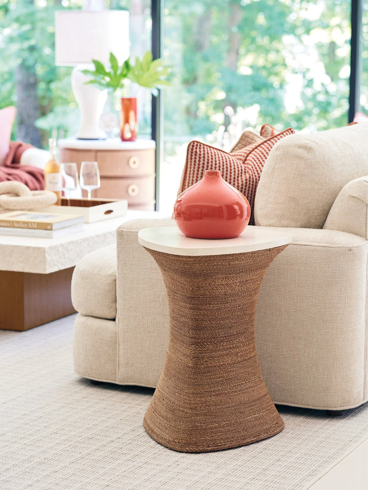 Tommy Bahama Home Palm Desert Haley Woven Accent Table - Image 2