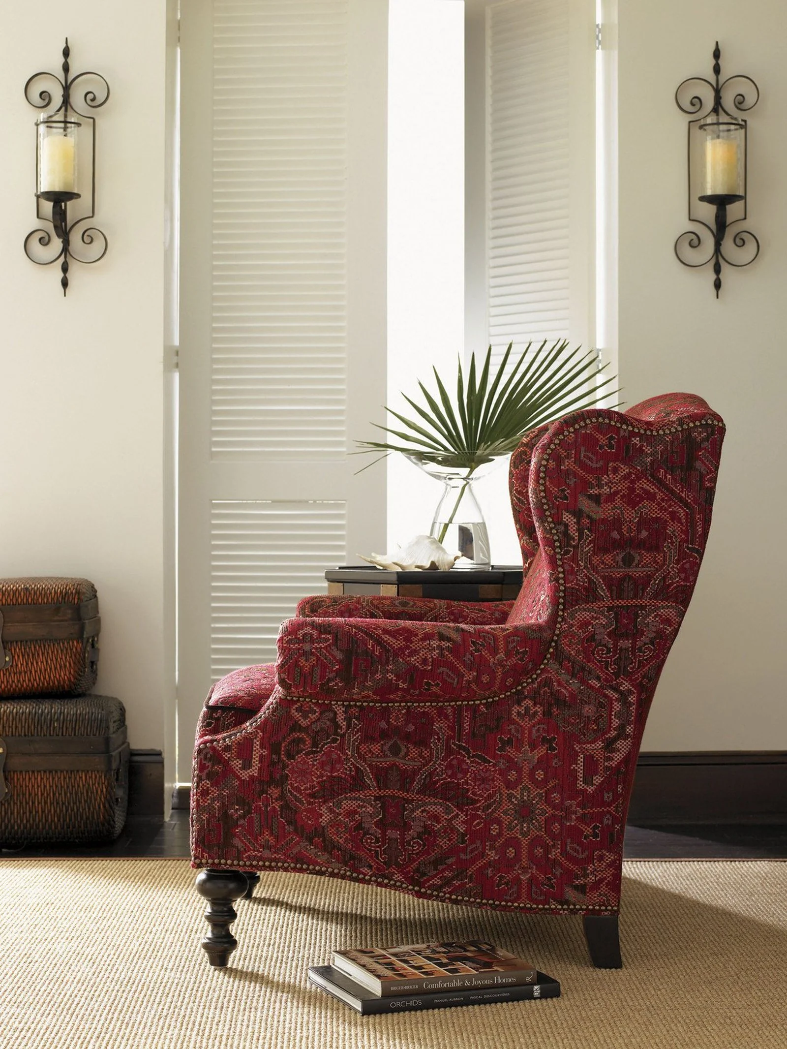 Tommy Bahama Home Royal Kahala Batik Wing Chair - Image 2