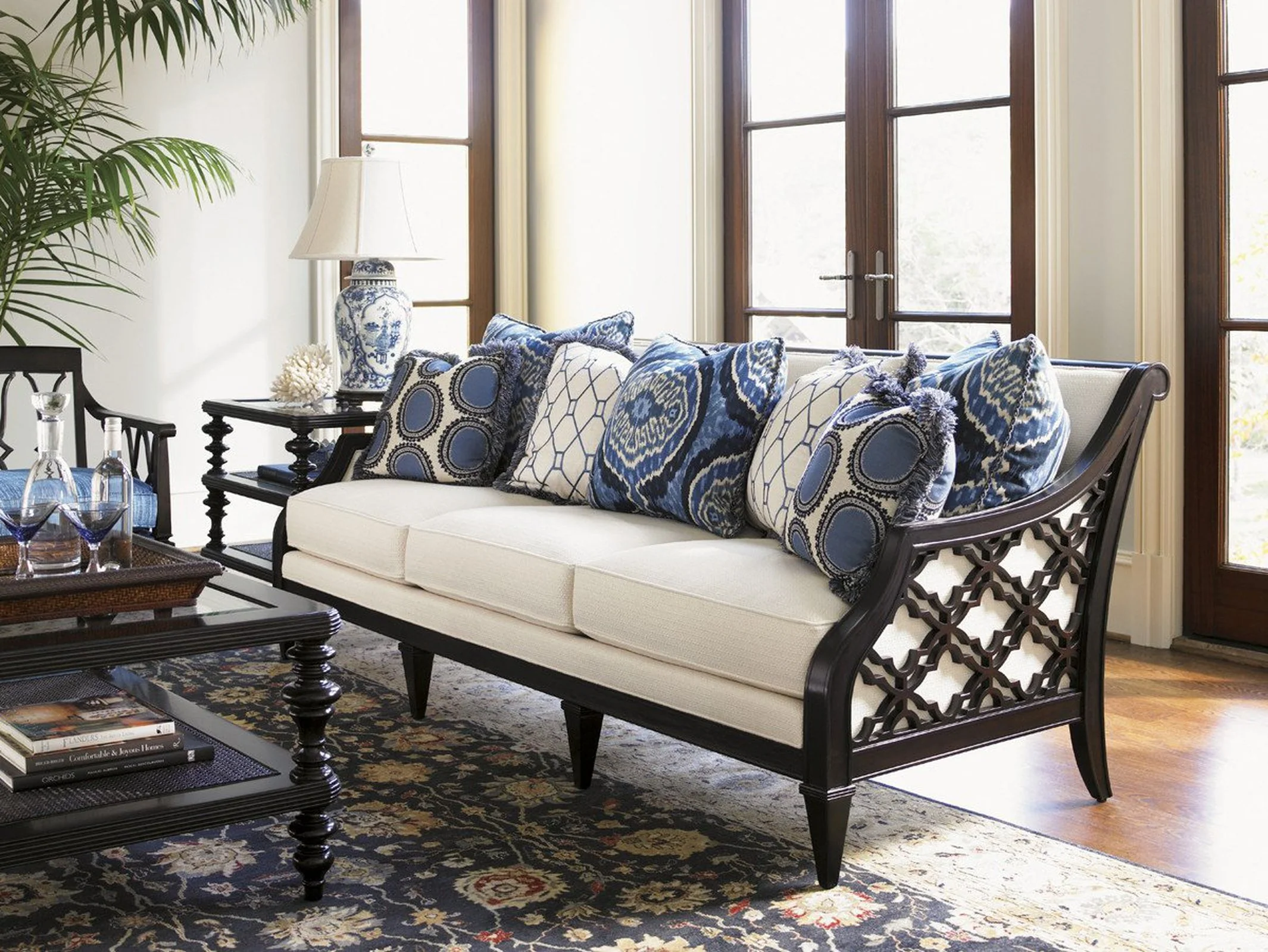 Tommy Bahama Home Royal Kahala Bay Club Sofa - Image 4