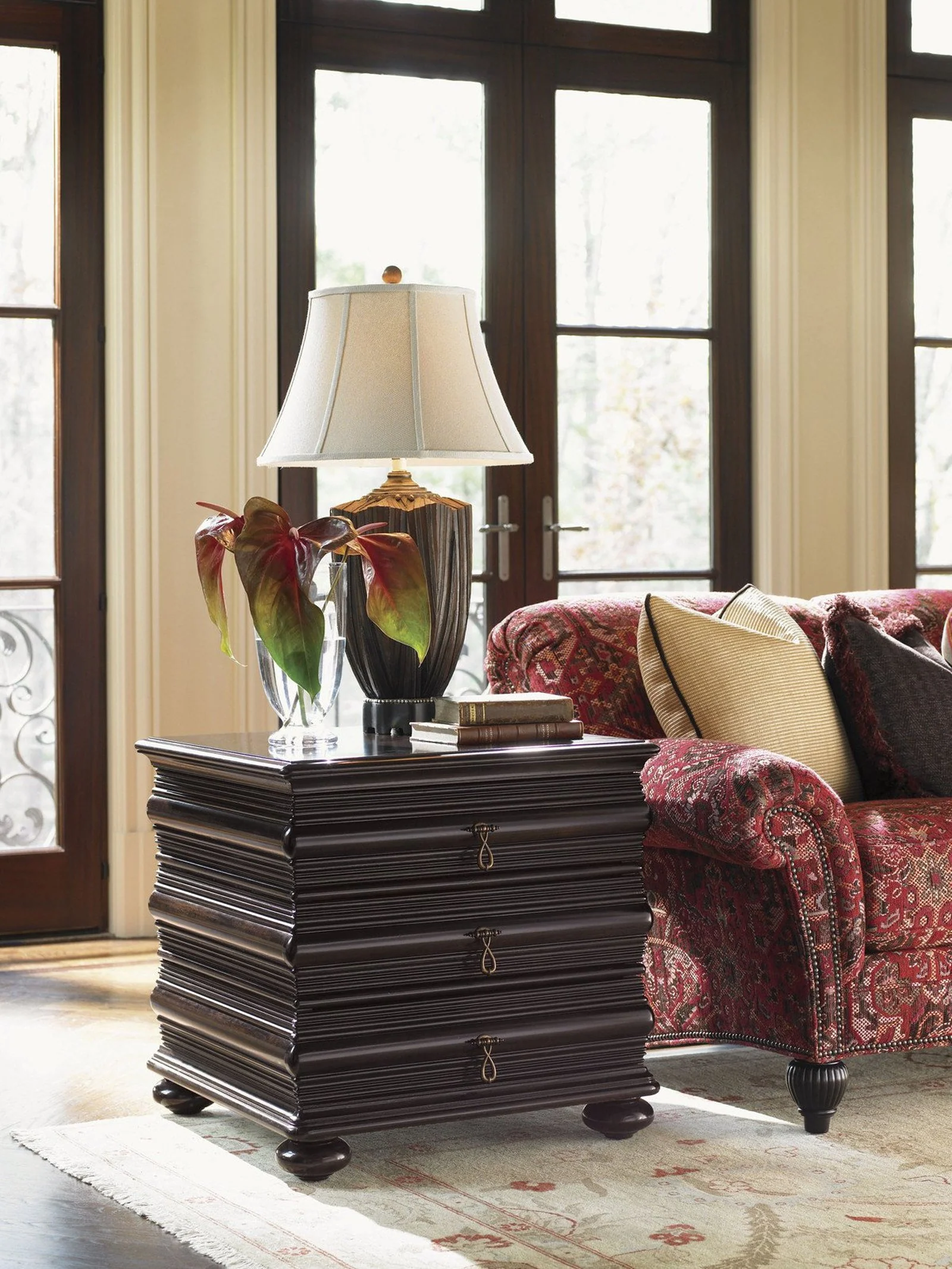 Tommy Bahama Home Royal Kahala Black Sands Lamp Table - Image 2