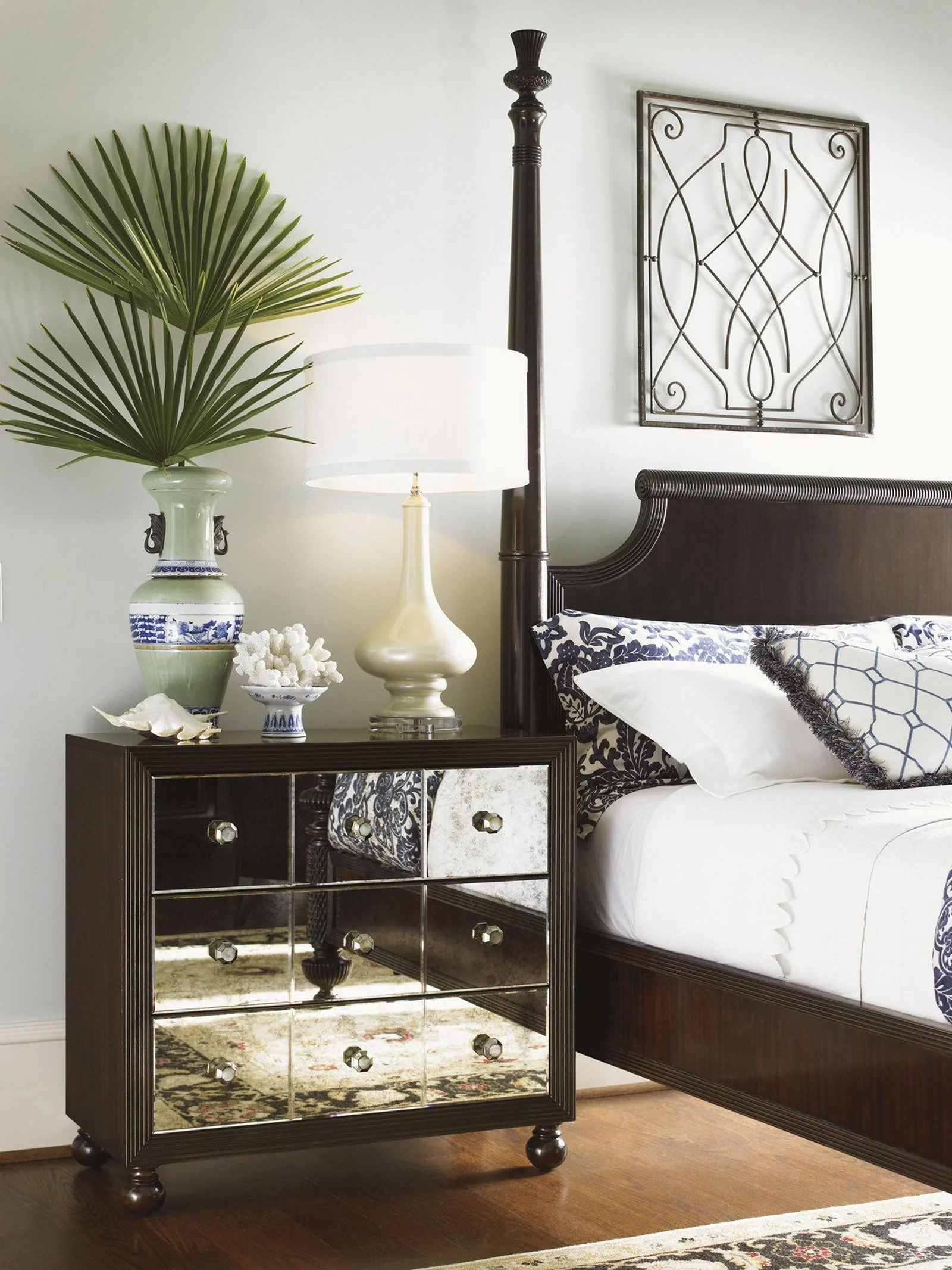Tommy Bahama Home Royal Kahala Starlight Mirrored Nightstand - Image 2