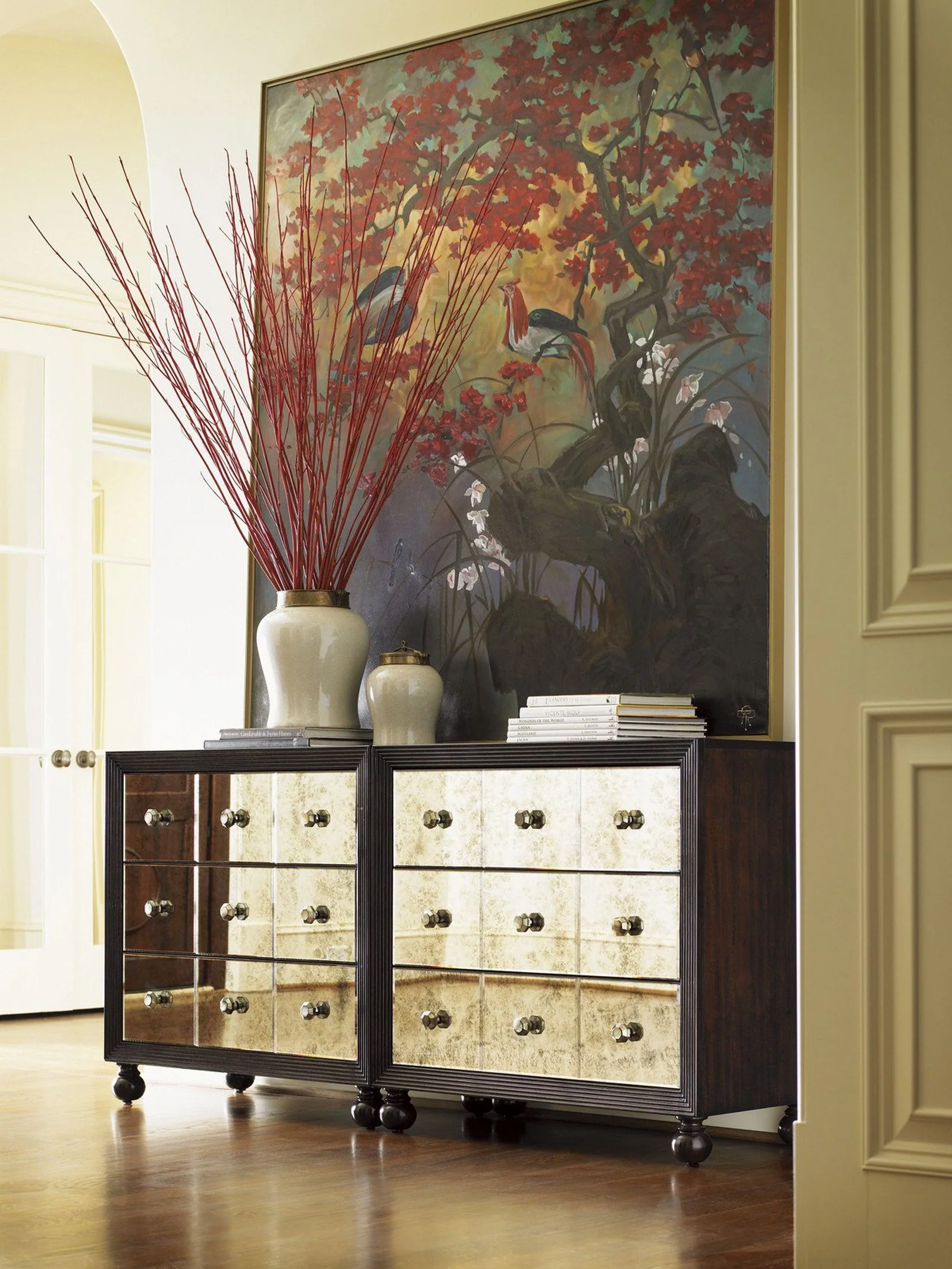 Tommy Bahama Home Royal Kahala Starlight Mirrored Nightstand - Image 3