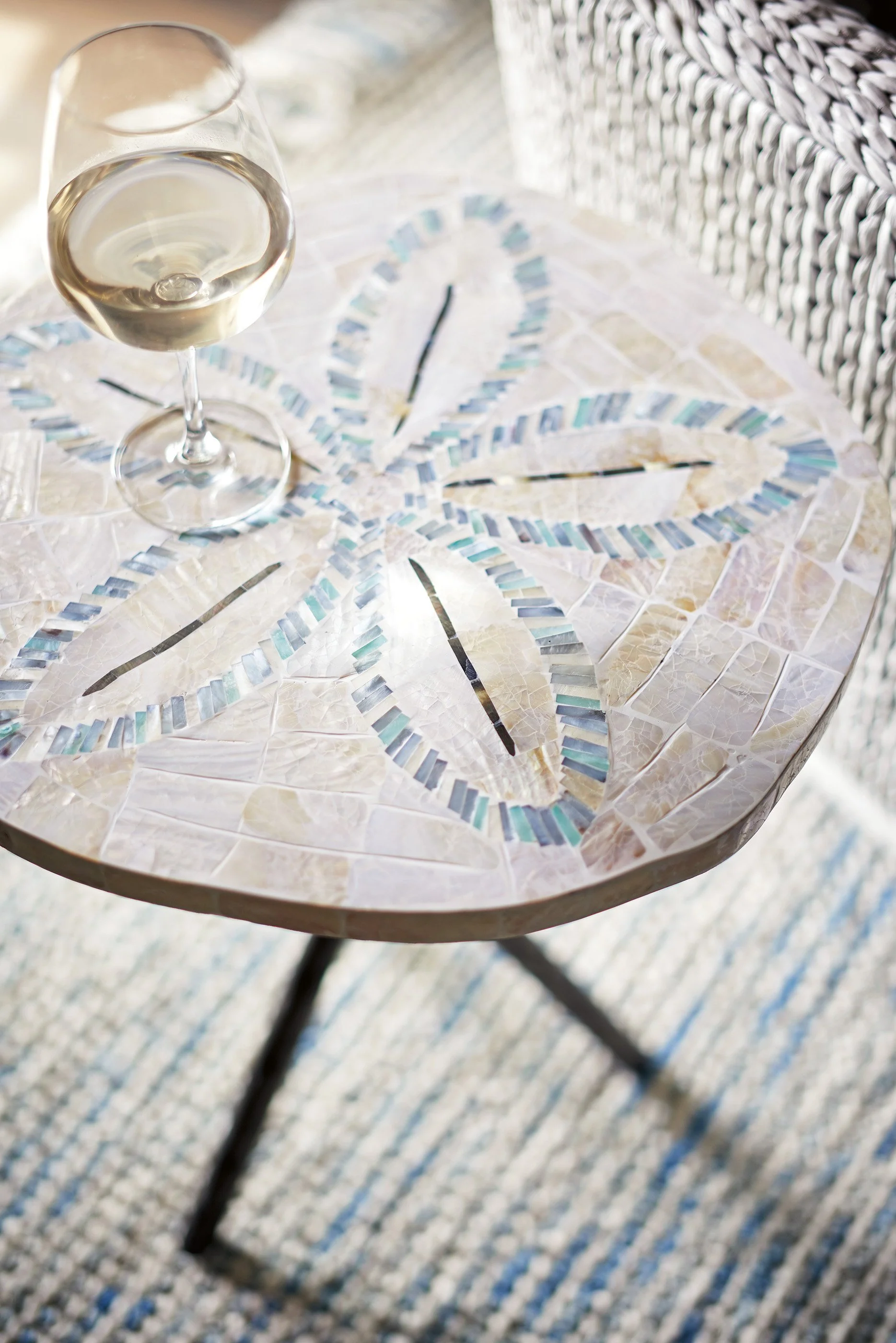 Tommy Bahama Home Ocean Breeze Sand Dollar End Table - Image 3