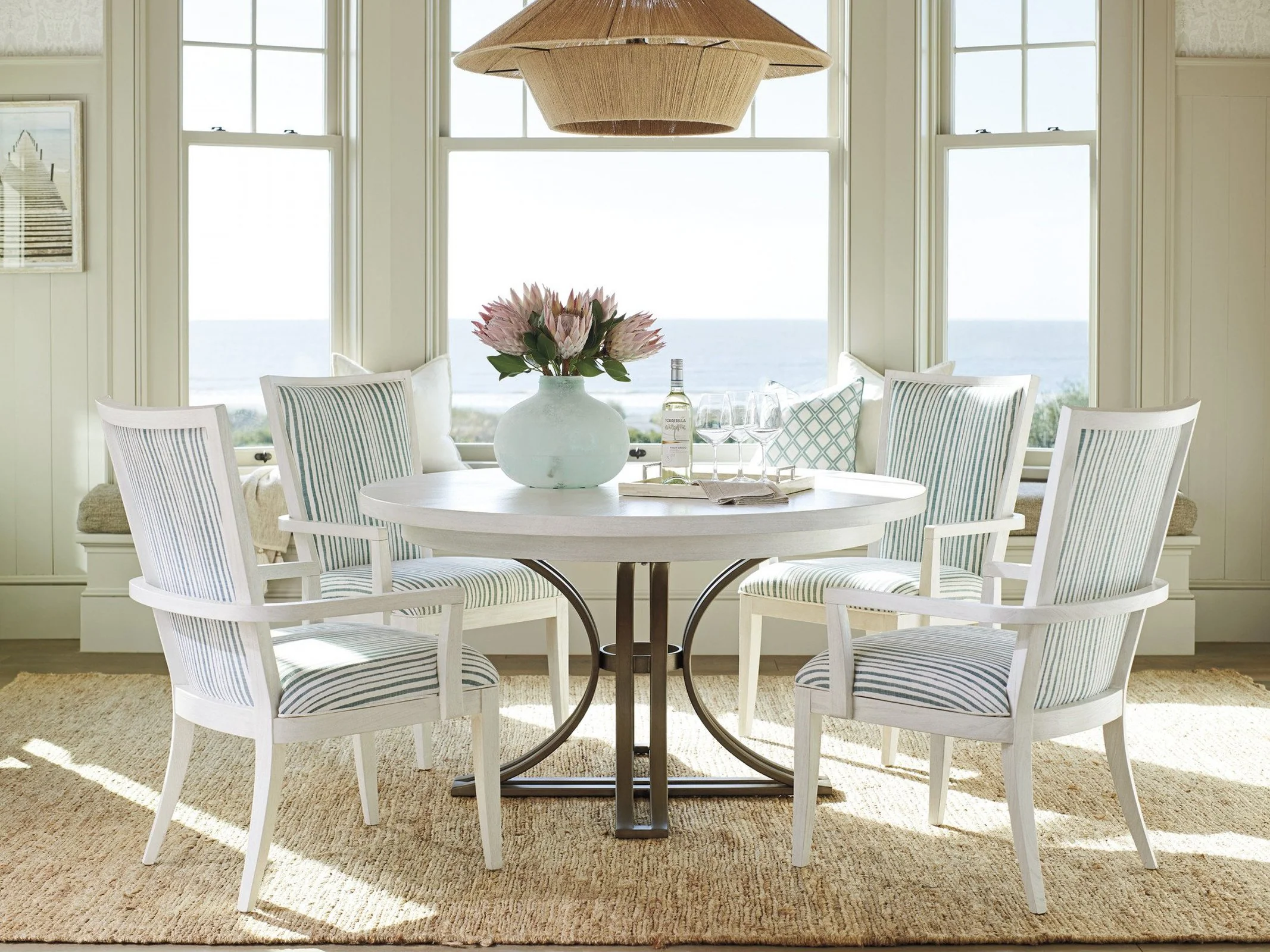 Tommy Bahama Home Ocean Breeze Sea Winds Upholstered Arm Chair Customizable - Image 7