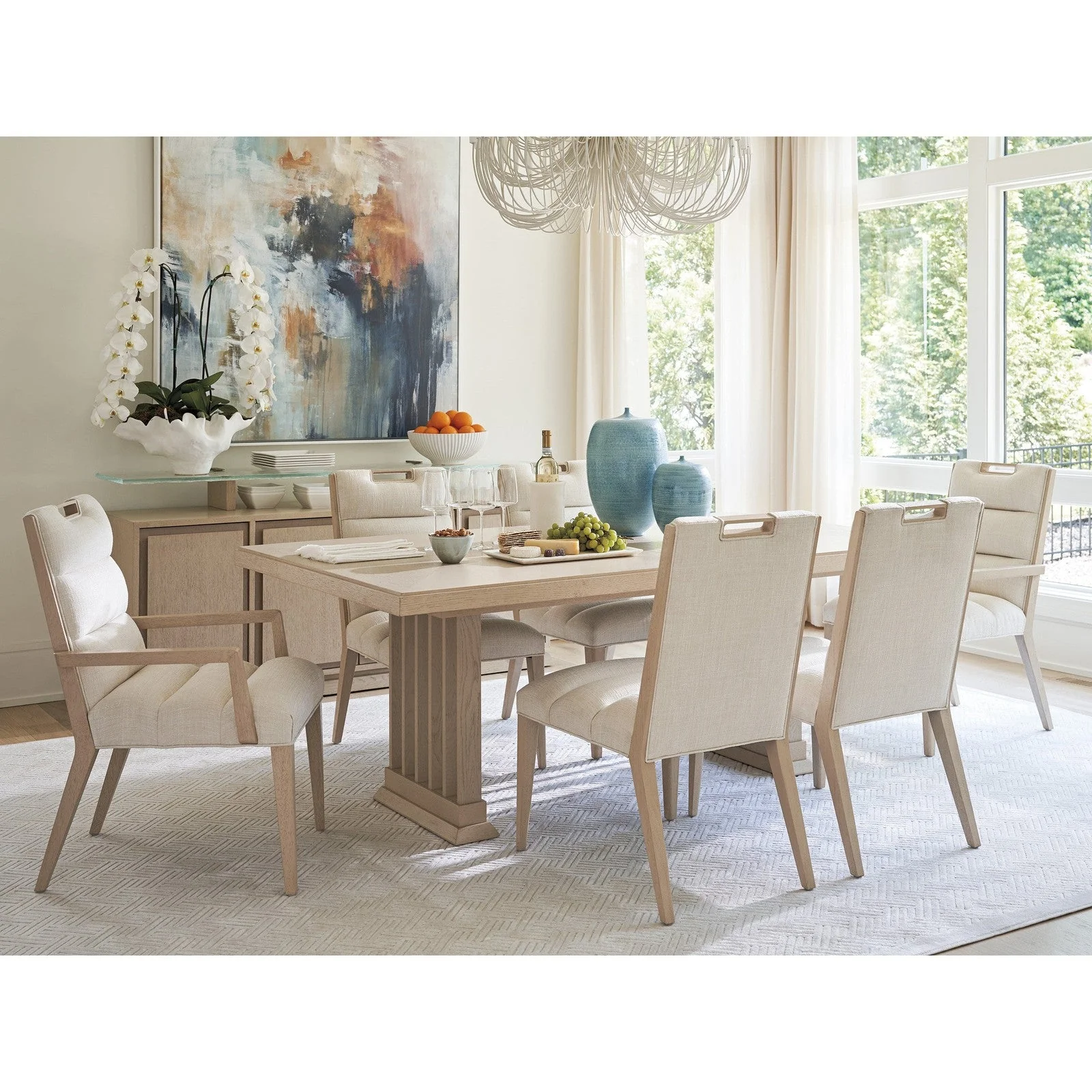 Tommy Bahama Home Sunset Key Aiden Channeled Upholstered Side Chair - Image 2