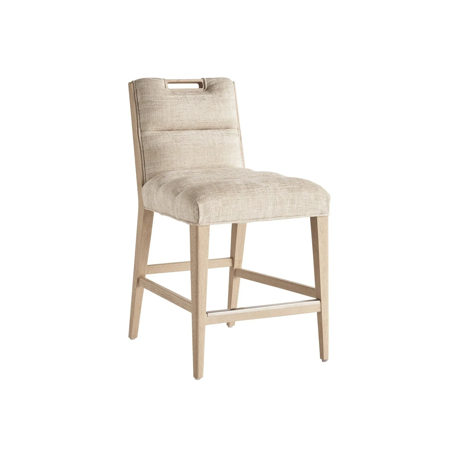Tommy Bahama Home Sunset Key Greer Channeled Upholstered Counter Stool - Image 4