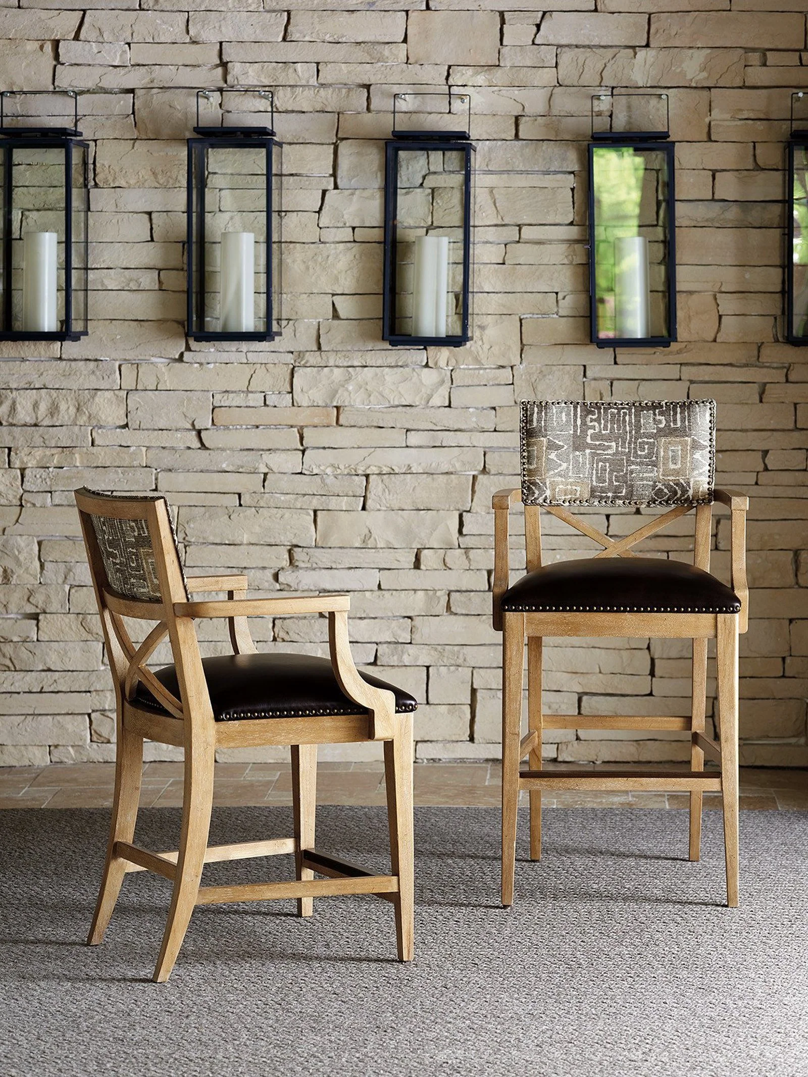 Tommy Bahama Home Sutherland Upholstered Bar Stool Customizable - Image 4