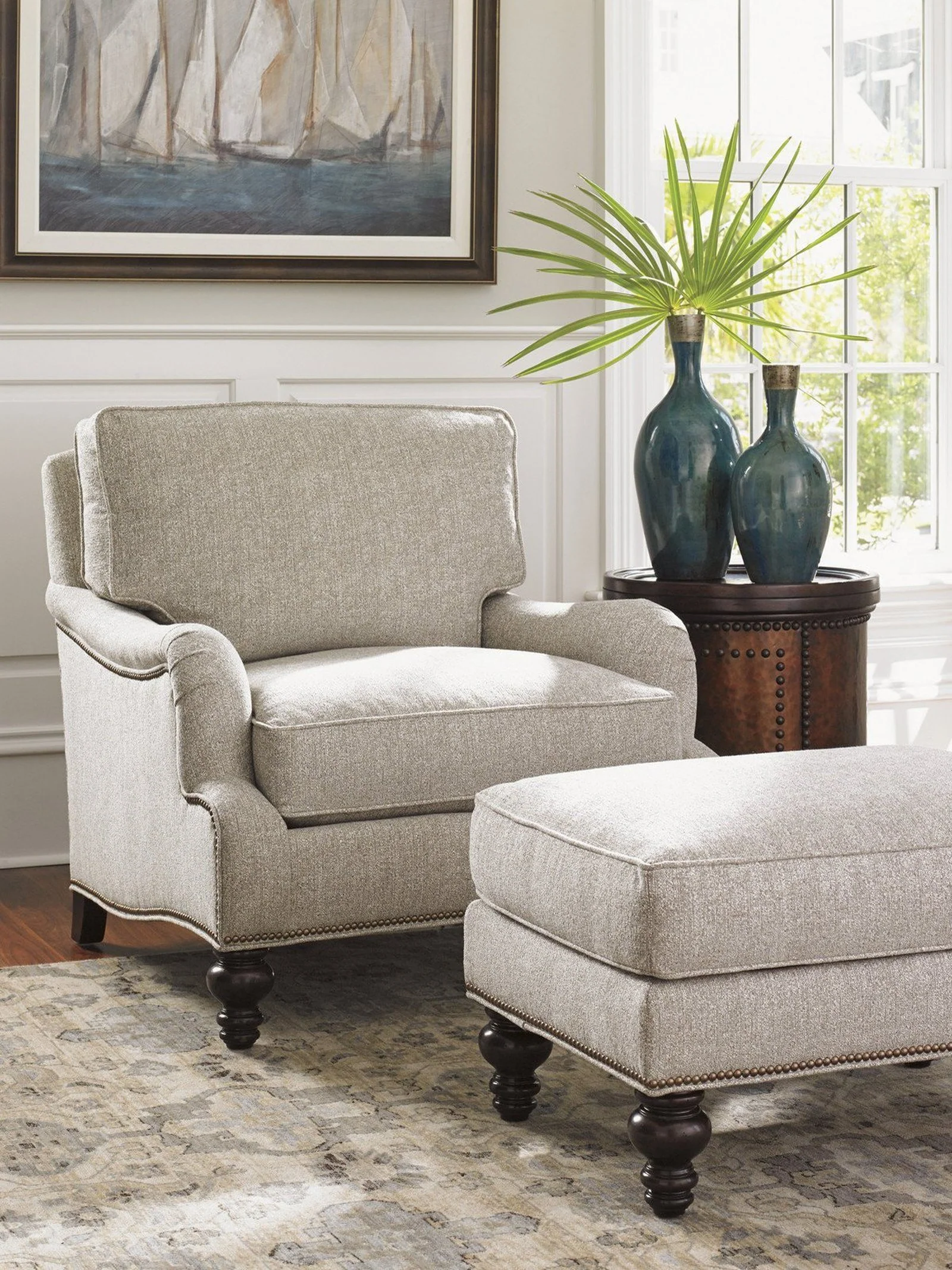 Tommy Bahama Home Tommy Bahama Upholstery Amelia Ottoman - Image 3