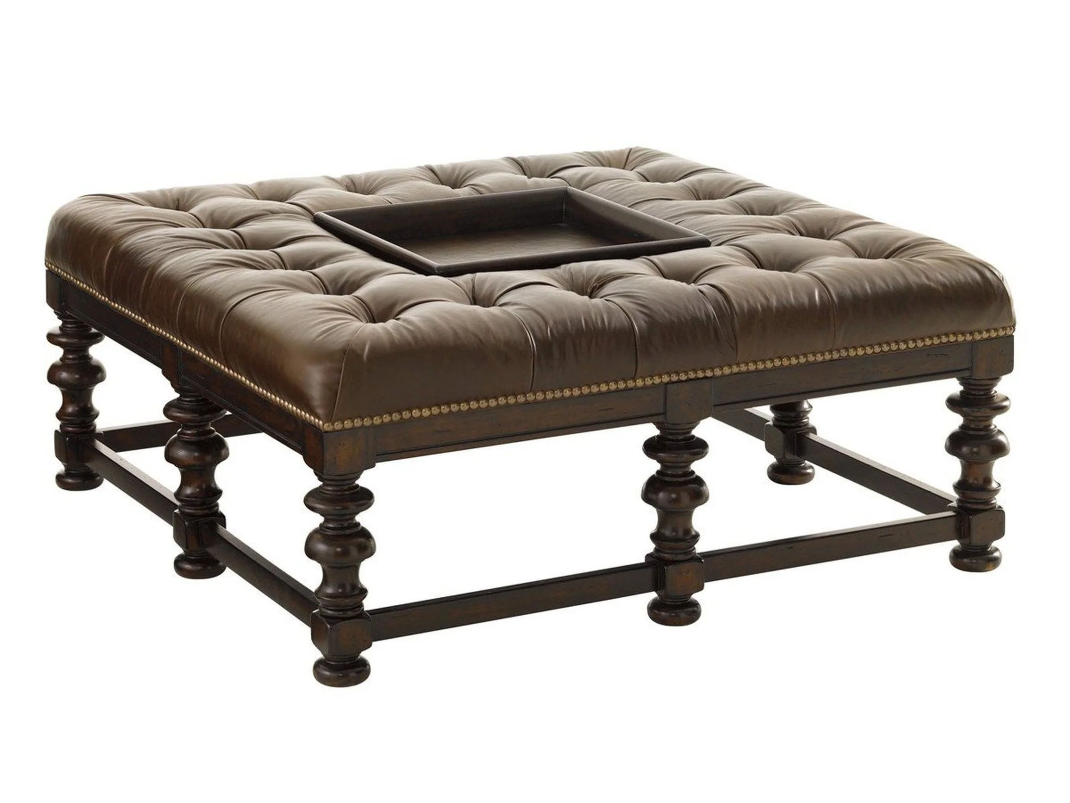 Tommy Bahama Home Tommy Bahama Upholstery Heather Cocktail Ottoman - Image 5