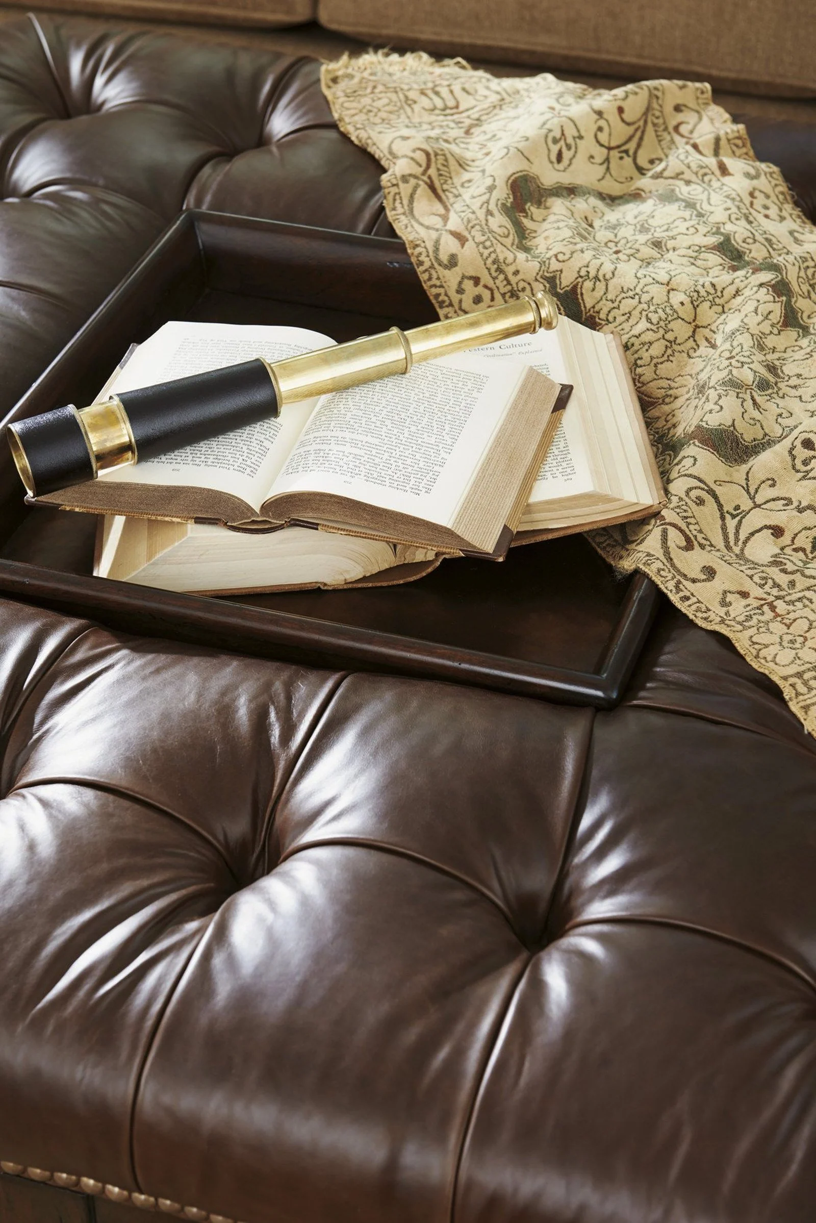 Tommy Bahama Home Tommy Bahama Upholstery Heather Cocktail Ottoman - Image 8