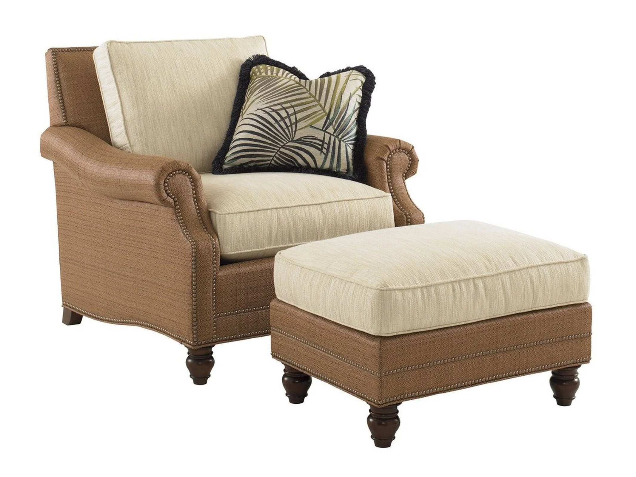 Tommy Bahama Home Tommy Bahama Upholstery Shoal Creek Ottoman - Image 2