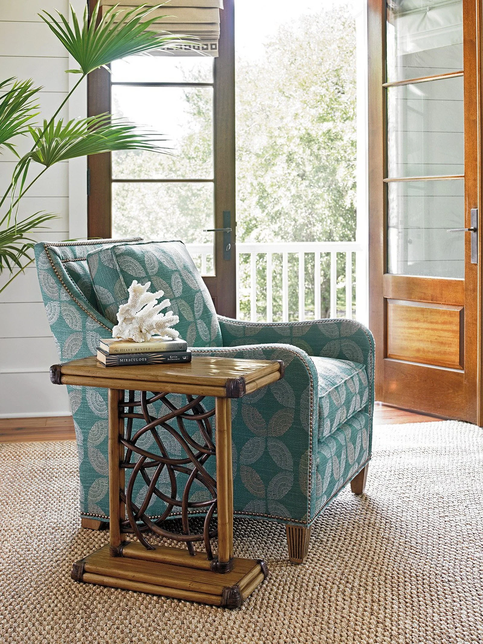 Tommy Bahama Home Twin Palms Angler Accent Table - Image 2