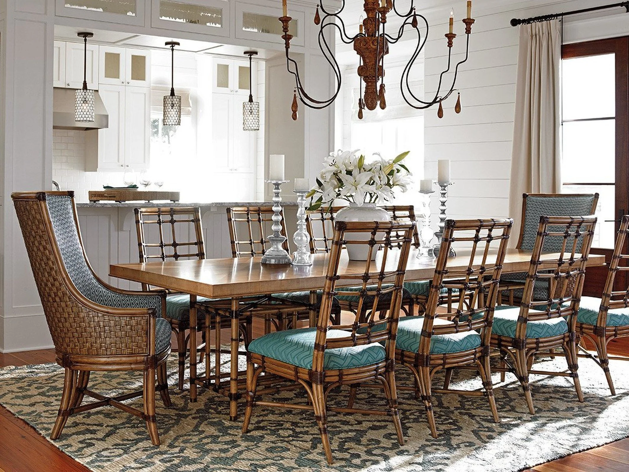 Tommy Bahama Home Twin Palms Balfour Host Arm Chair As Shown - Image 4
