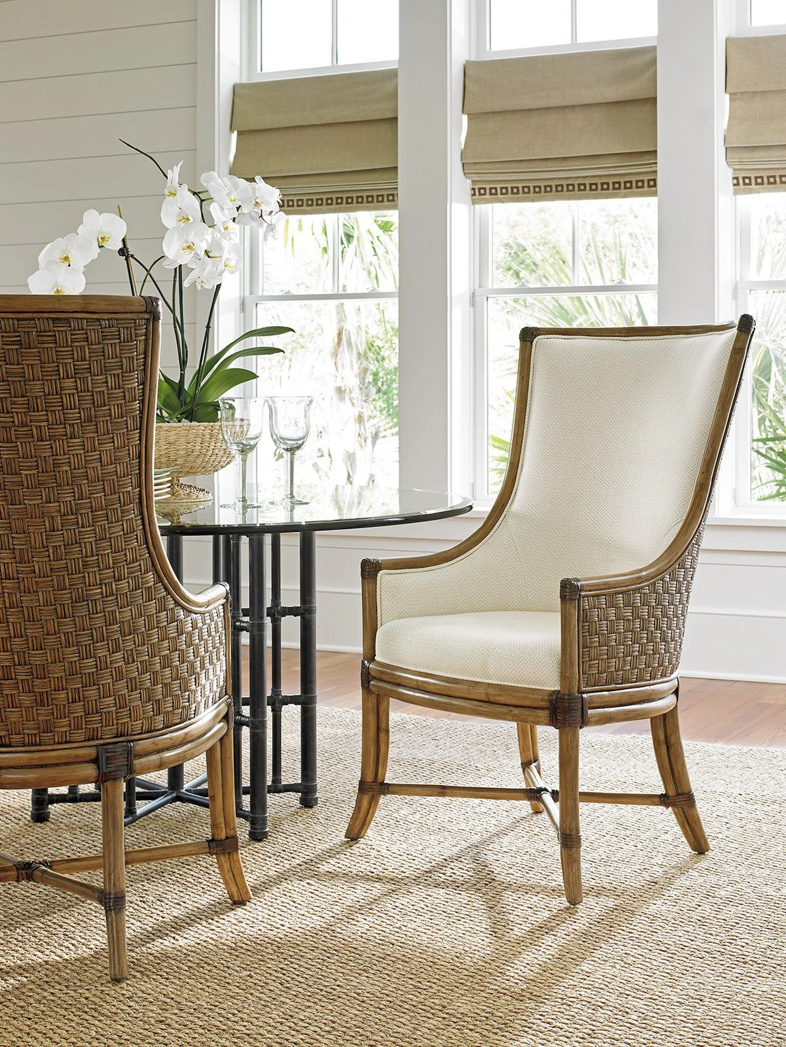 Tommy Bahama Home Twin Palms Balfour Host Arm Chair As Shown - Image 6