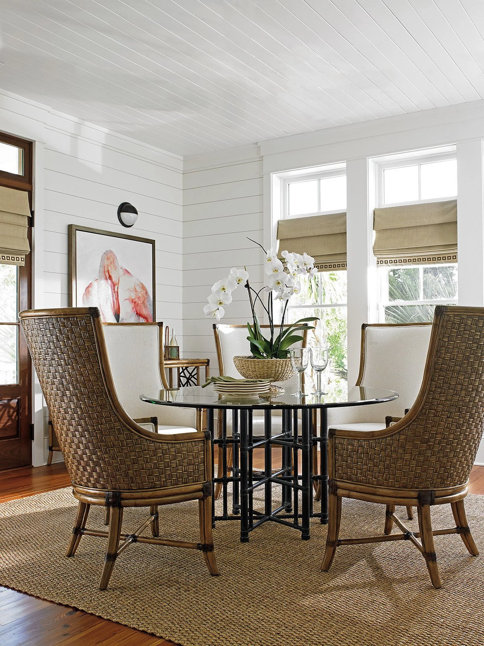 Tommy Bahama Home Twin Palms Balfour Host Arm Chair Customizable - Image 7