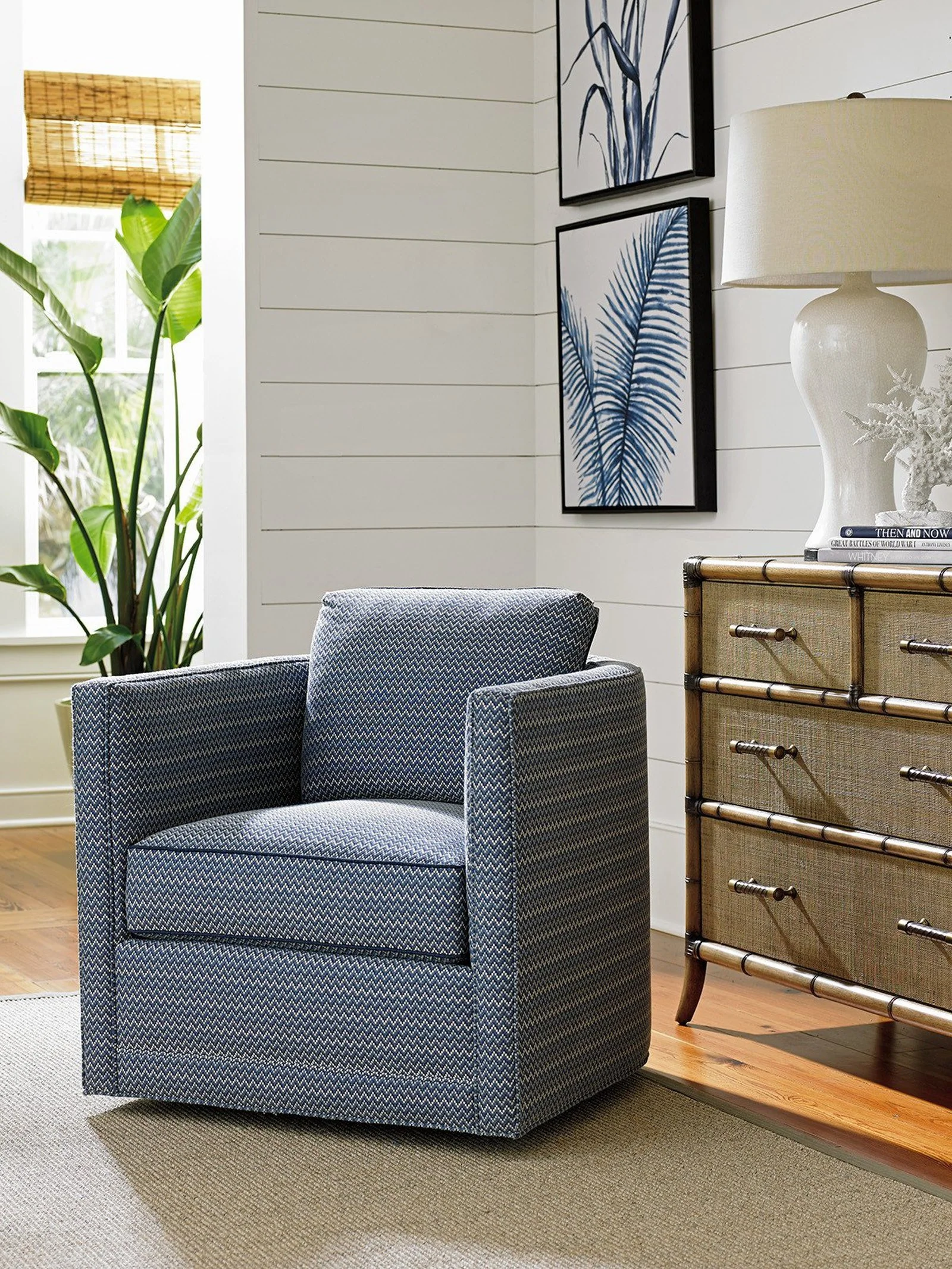 Tommy Bahama Home Twin Palms Dorado Beach Swivel Chair - Image 2