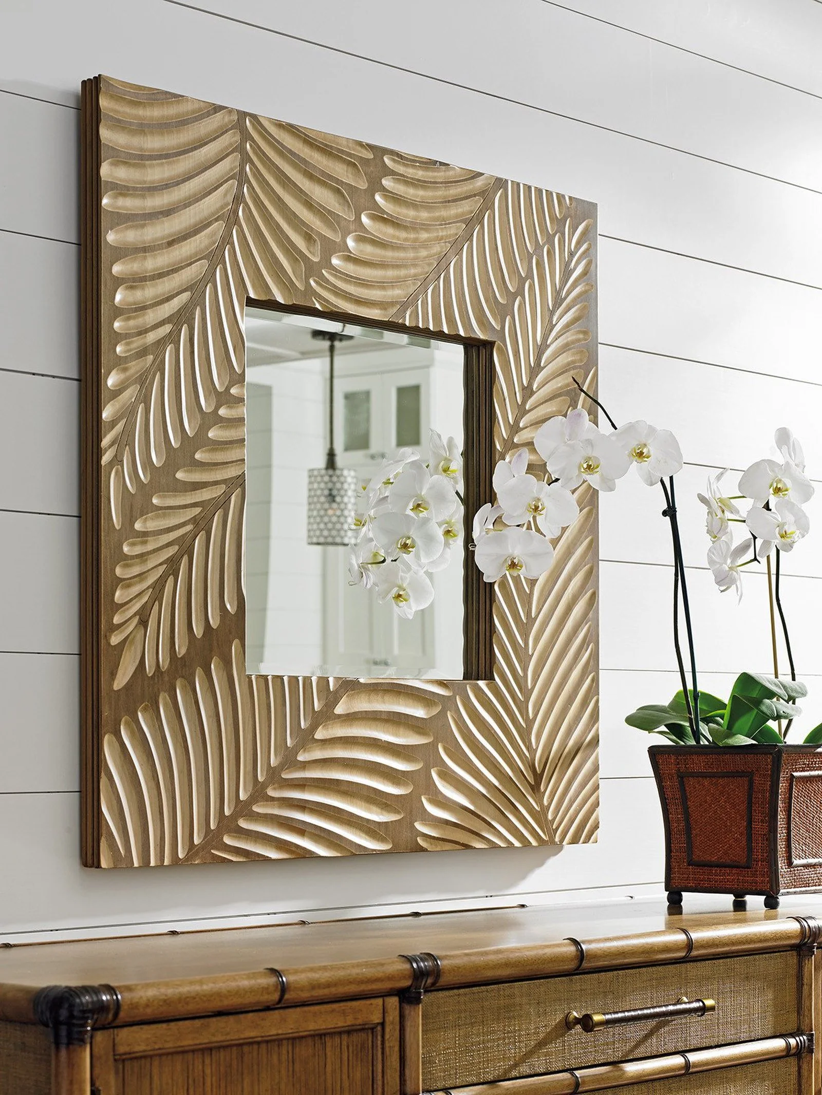 Tommy Bahama Home Twin Palms Freeport Square Mirror - Image 2