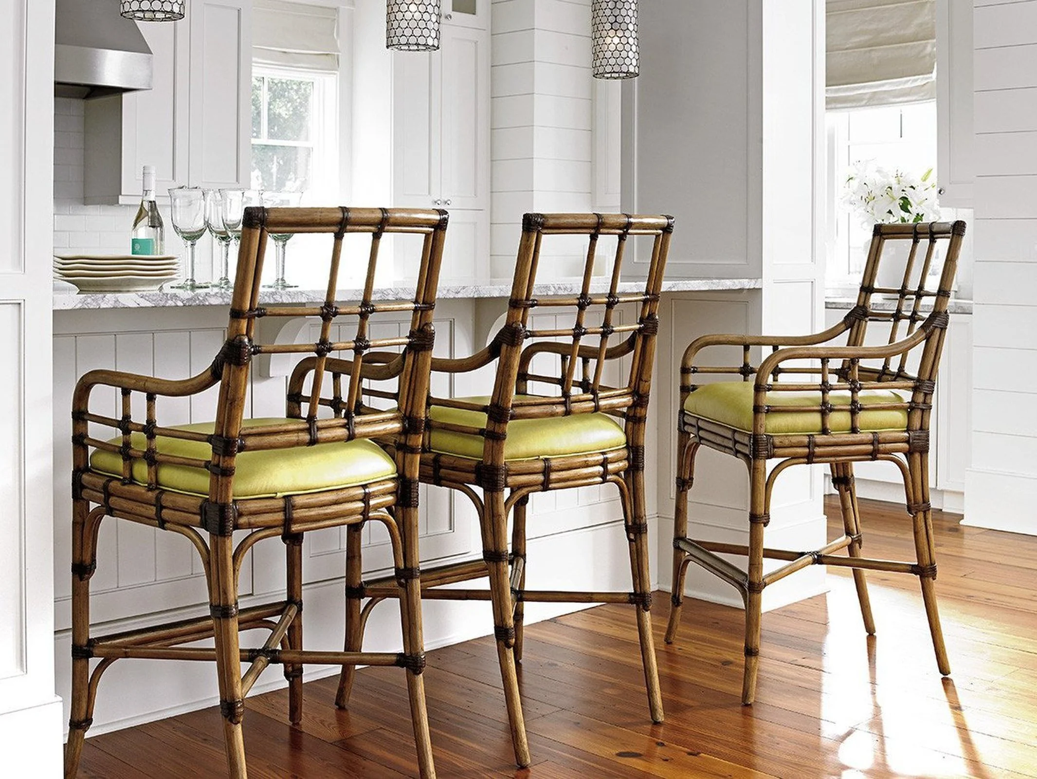 Tommy Bahama Home Twin Palms Lands End Bar Stool - Image 4