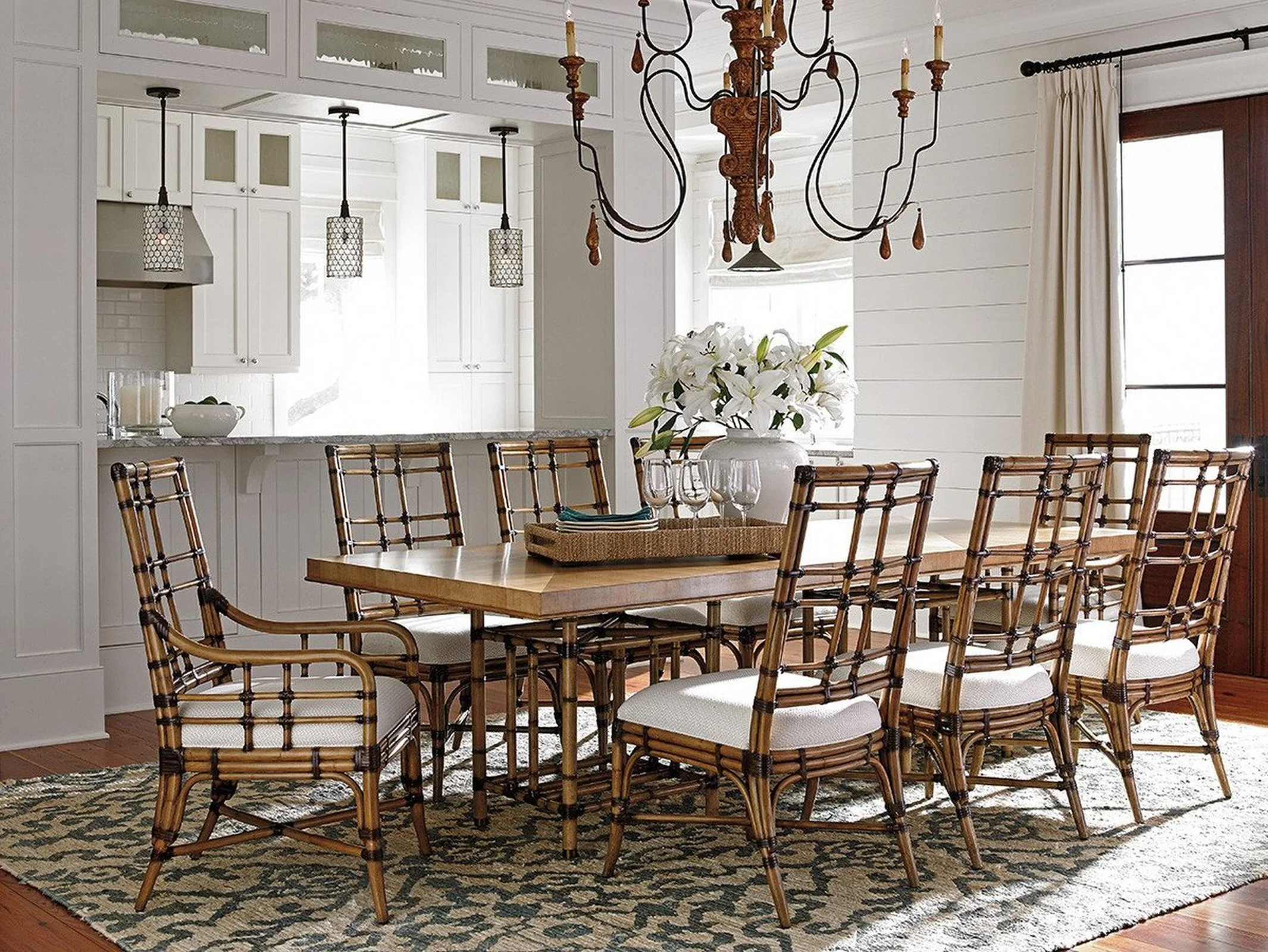 Tommy Bahama Home Twin Palms Seaview Side Chair Customizable - Image 6