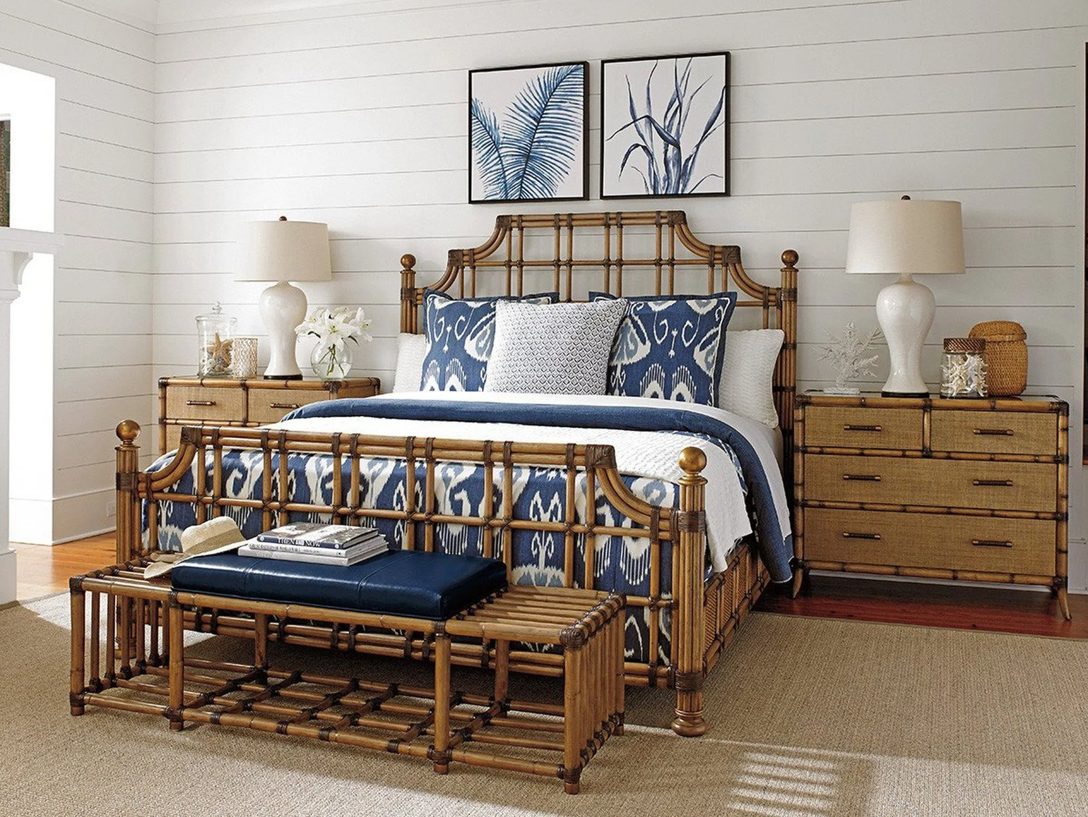 Tommy Bahama Home Twin Palms St. Kitts Rattan Bed - Image 2