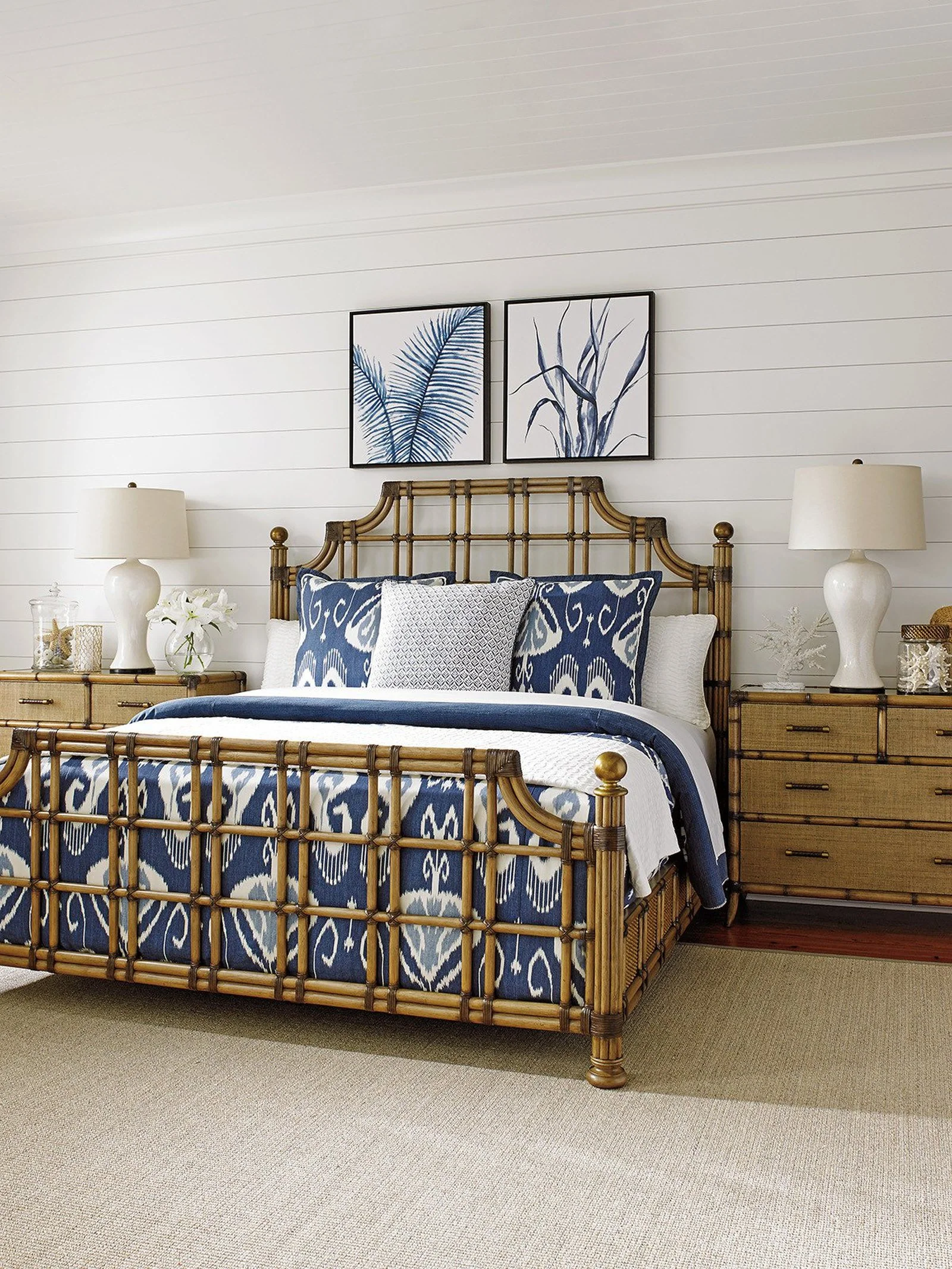 Tommy Bahama Home Twin Palms St. Kitts Rattan Bed - Image 3