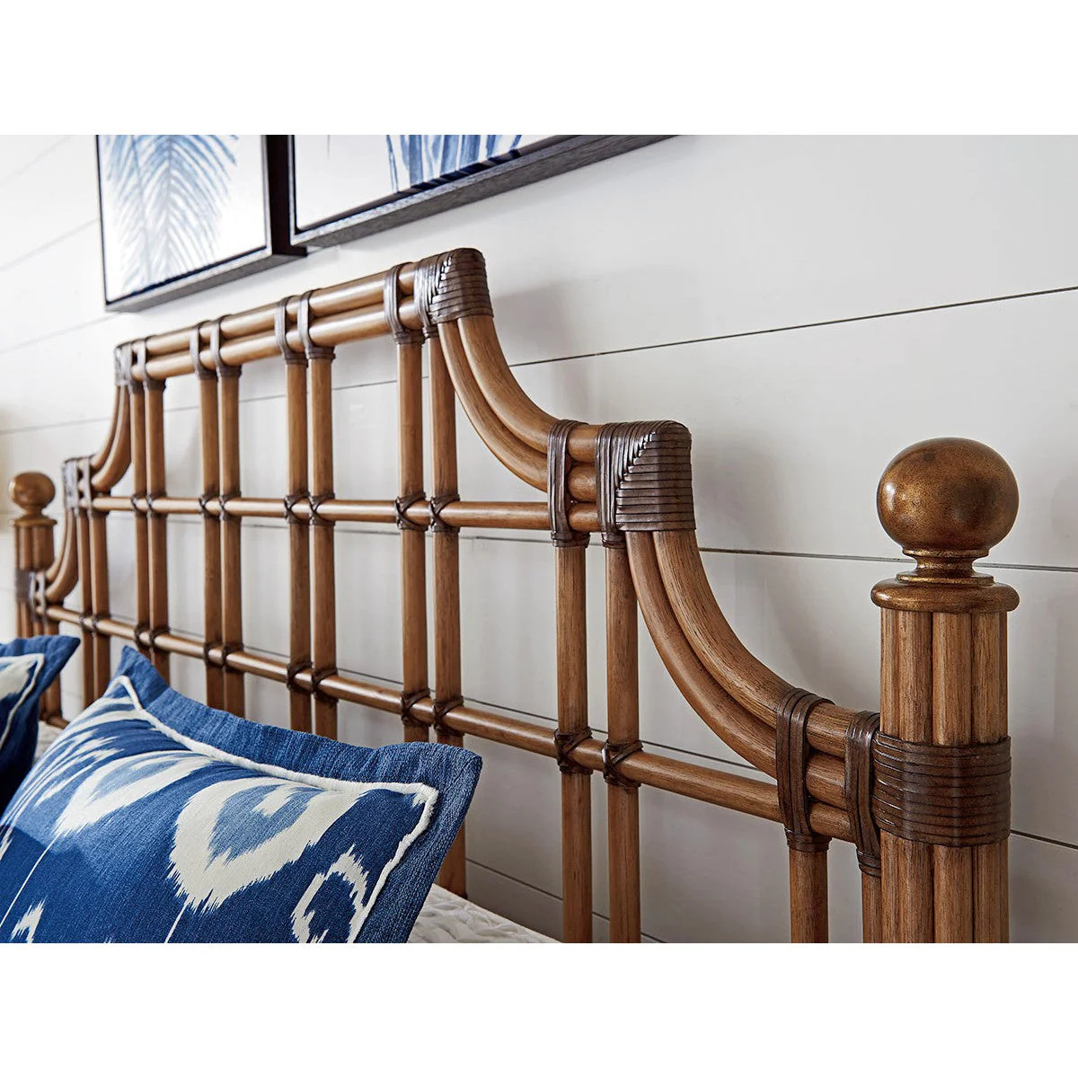 Tommy Bahama Home Twin Palms St. Kitts Rattan Headboard - Image 2