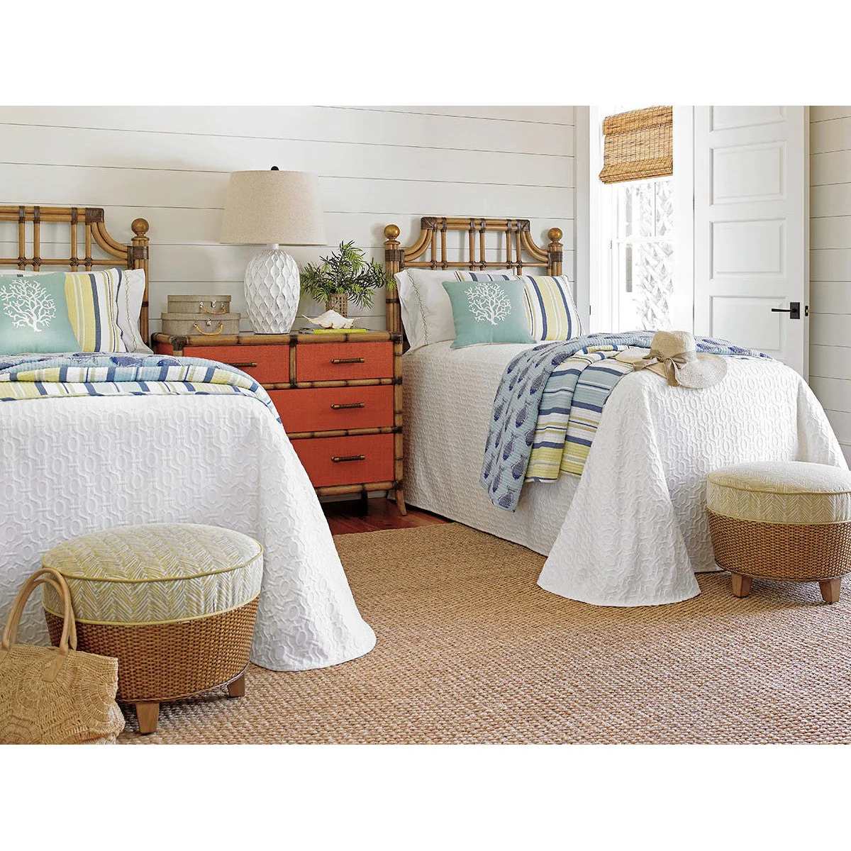 Tommy Bahama Home Twin Palms St. Kitts Rattan Twin Headboard - Image 2