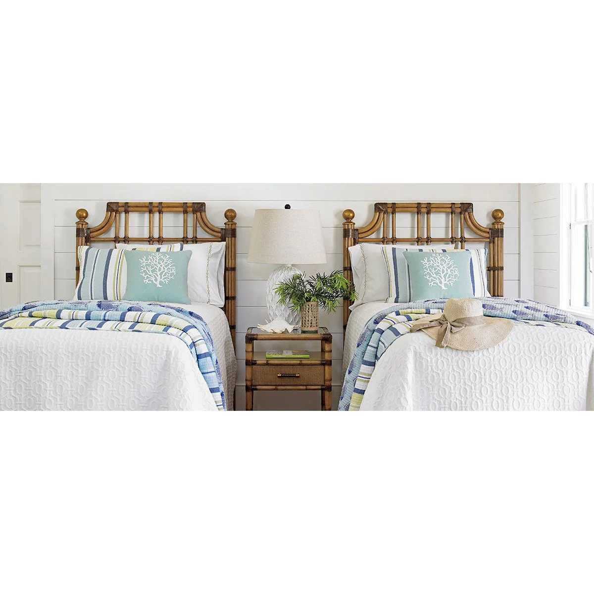 Tommy Bahama Home Twin Palms St. Kitts Rattan Twin Headboard - Image 4