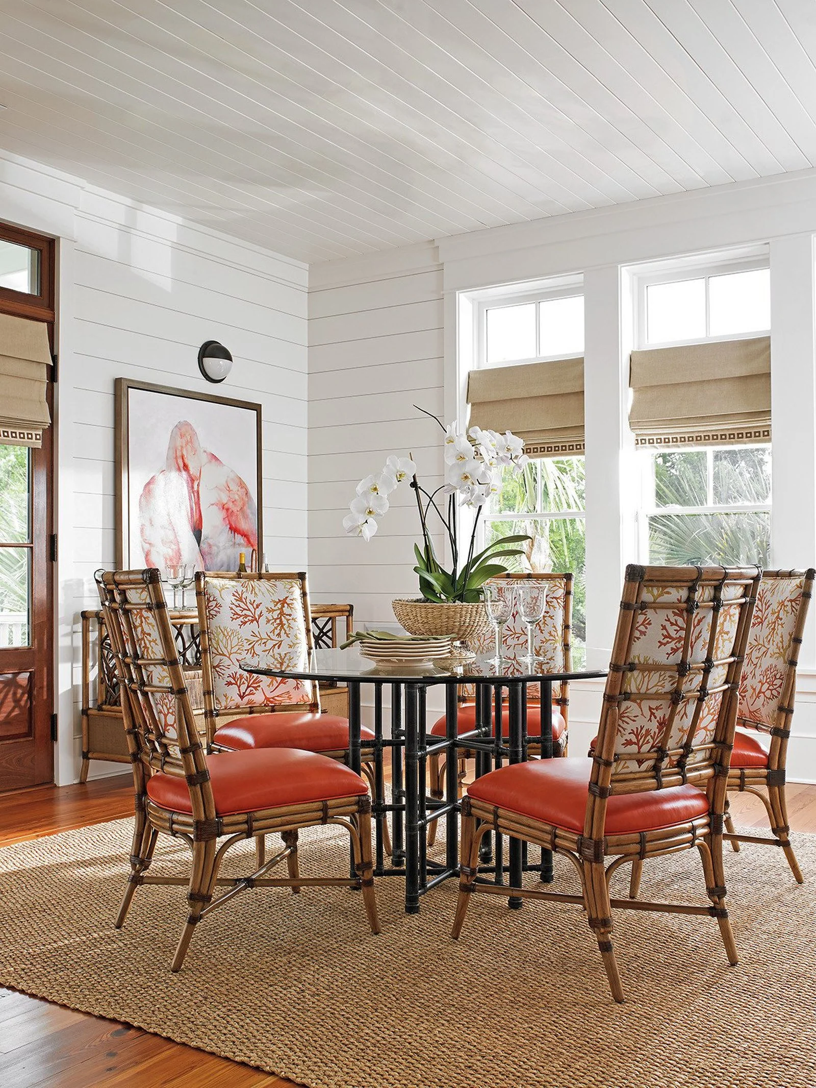 Tommy Bahama Home Twin Palms Summer Isle Upholstered Side Chair Customizable - Image 3