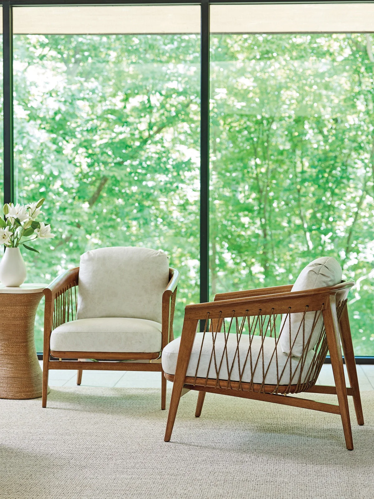 Tommy Bahama Home Upholstery Palm Desert Davita Leather Chair - Image 3