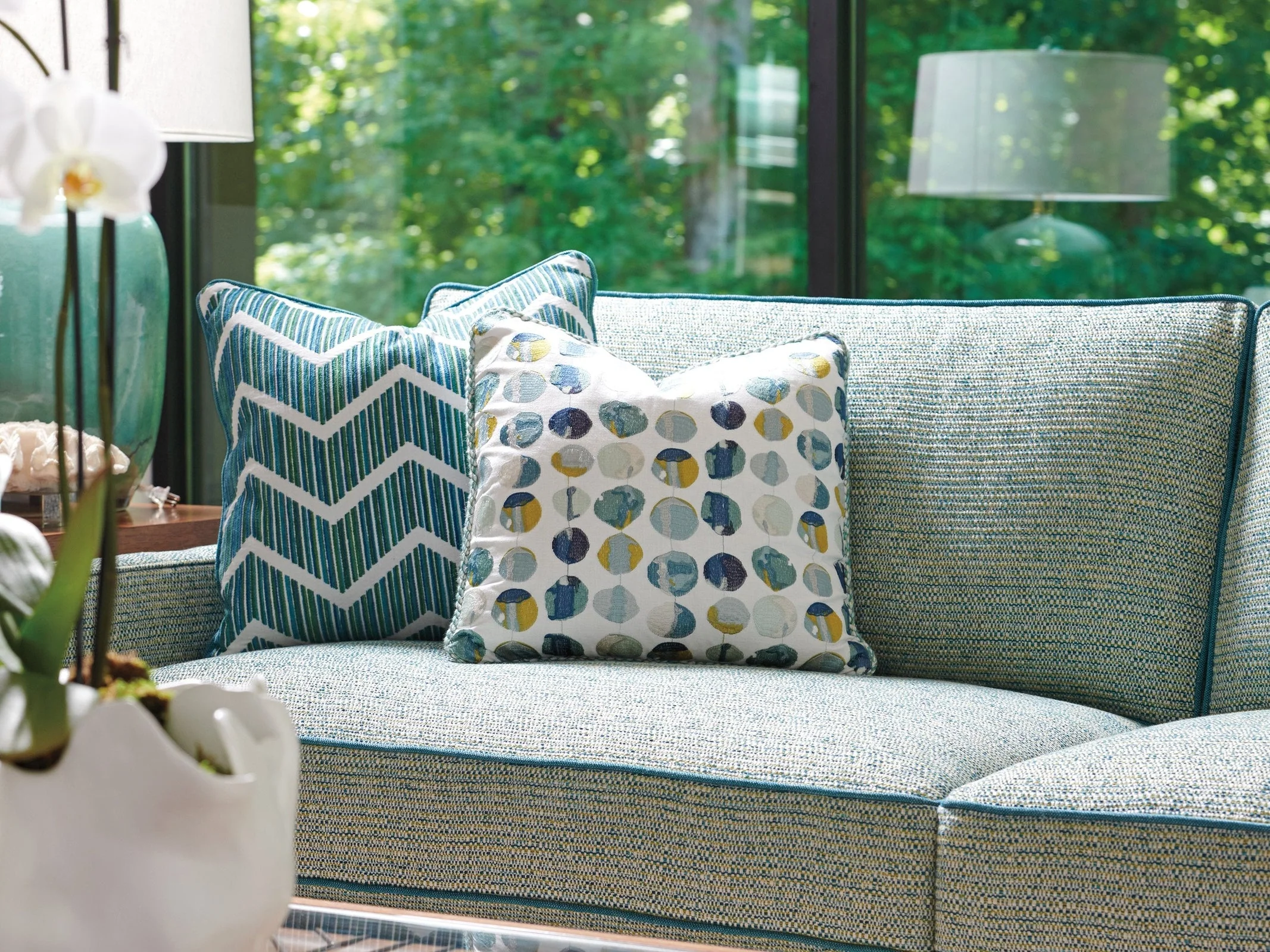 Tommy Bahama Home Upholstery Palm Desert Lucas Sofa - Image 4