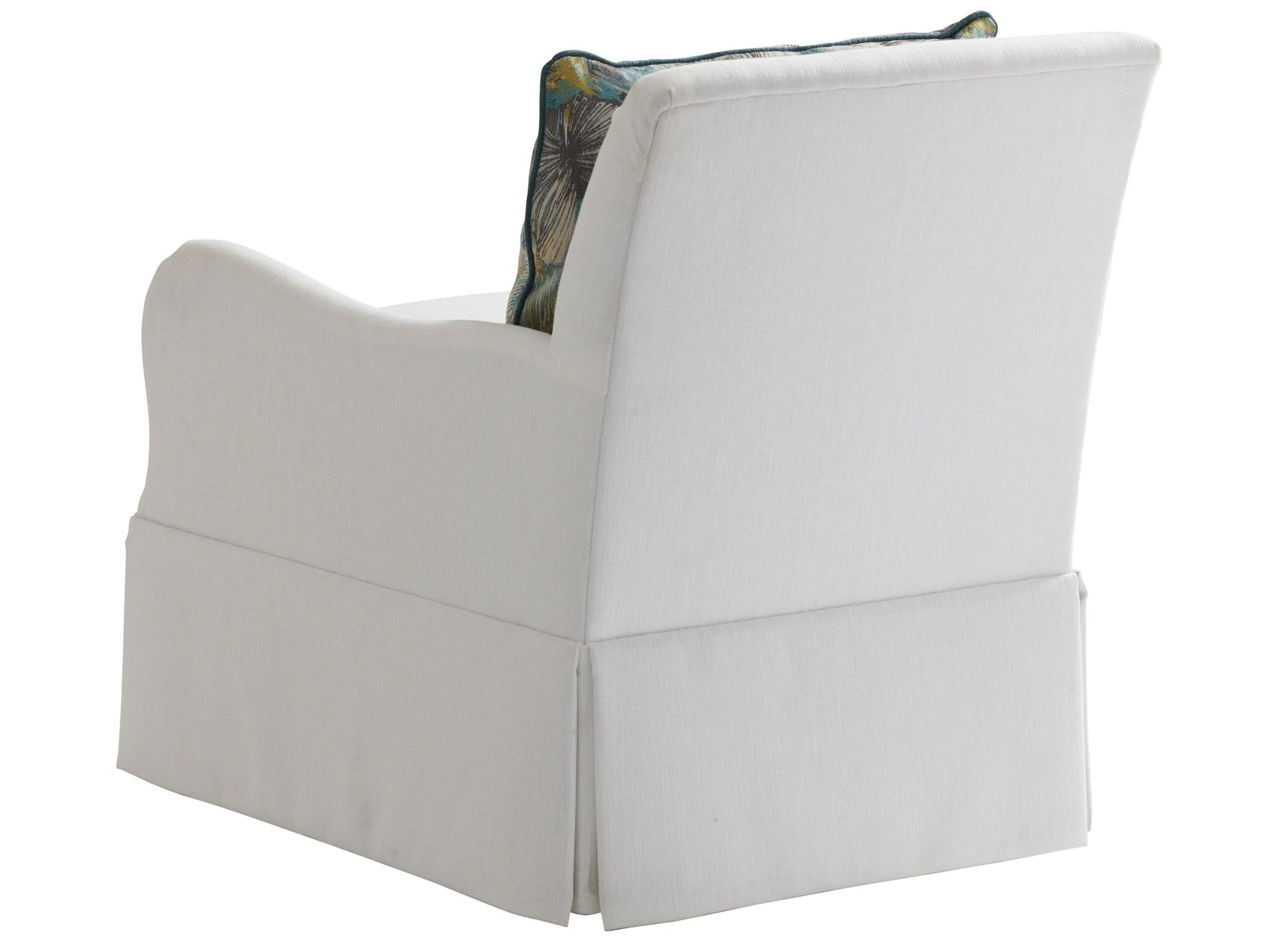 Tommy Bahama Home Upholstery Palm Desert Palm Frond Swivel Chair - Image 2
