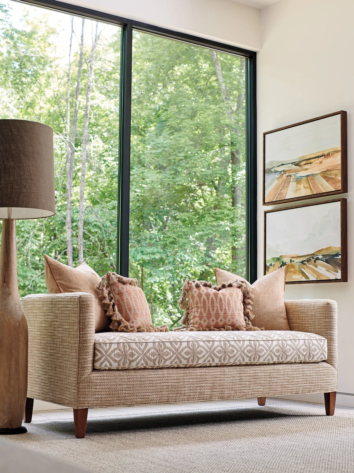 Tommy Bahama Home Upholstery Palm Desert Sebastian Settee - Image 3