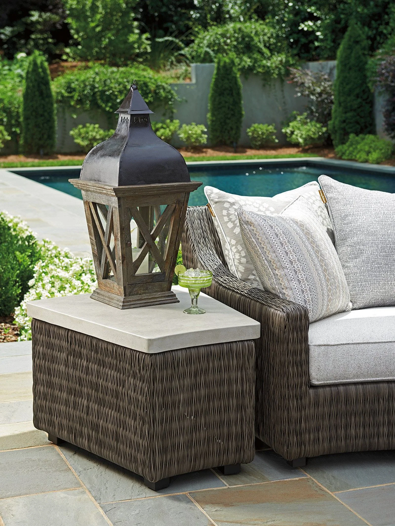 Tommy Bahama Outdoor Cypress Point Ocean Terrace Accent Table - Image 2