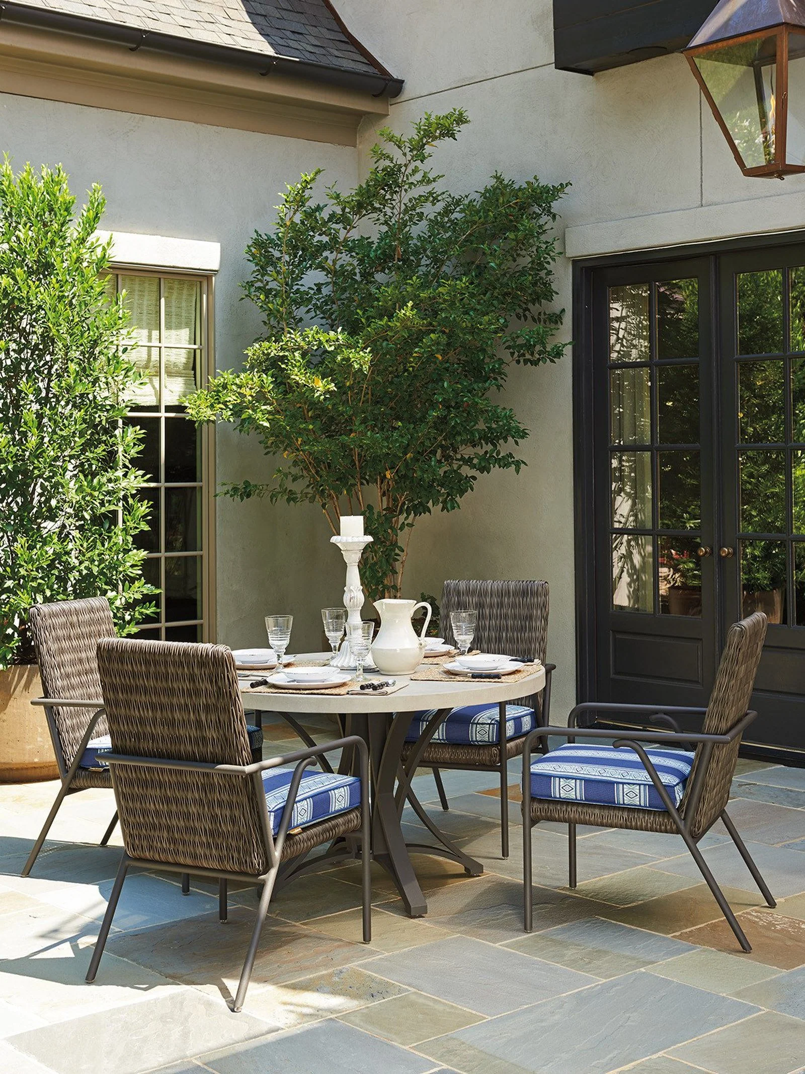 Tommy Bahama Outdoor Cypress Point Ocean Terrace Dining Table With Weatherstone Top - Image 2