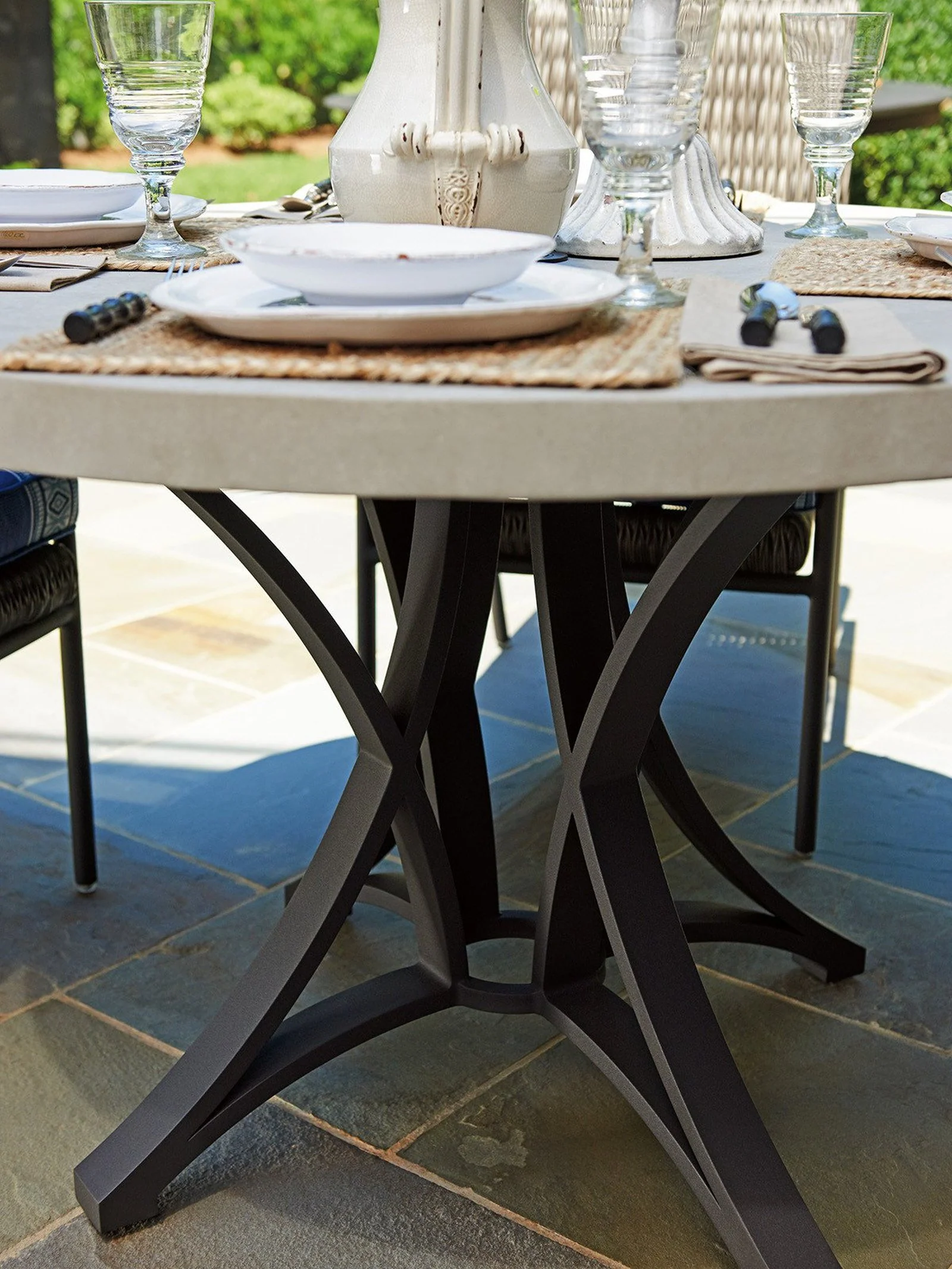 Tommy Bahama Outdoor Cypress Point Ocean Terrace Dining Table With Weatherstone Top - Image 3