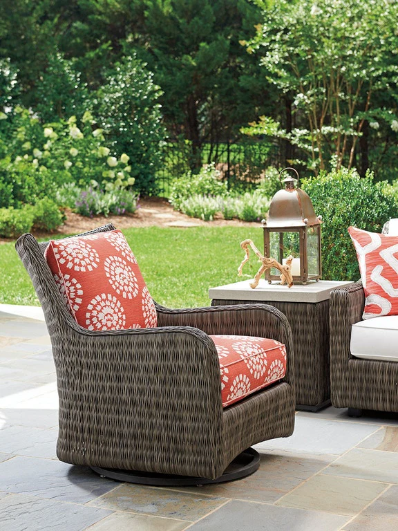 Tommy Bahama Outdoor Cypress Point Ocean Terrace Occasional Swivel Glider Chair - Image 2