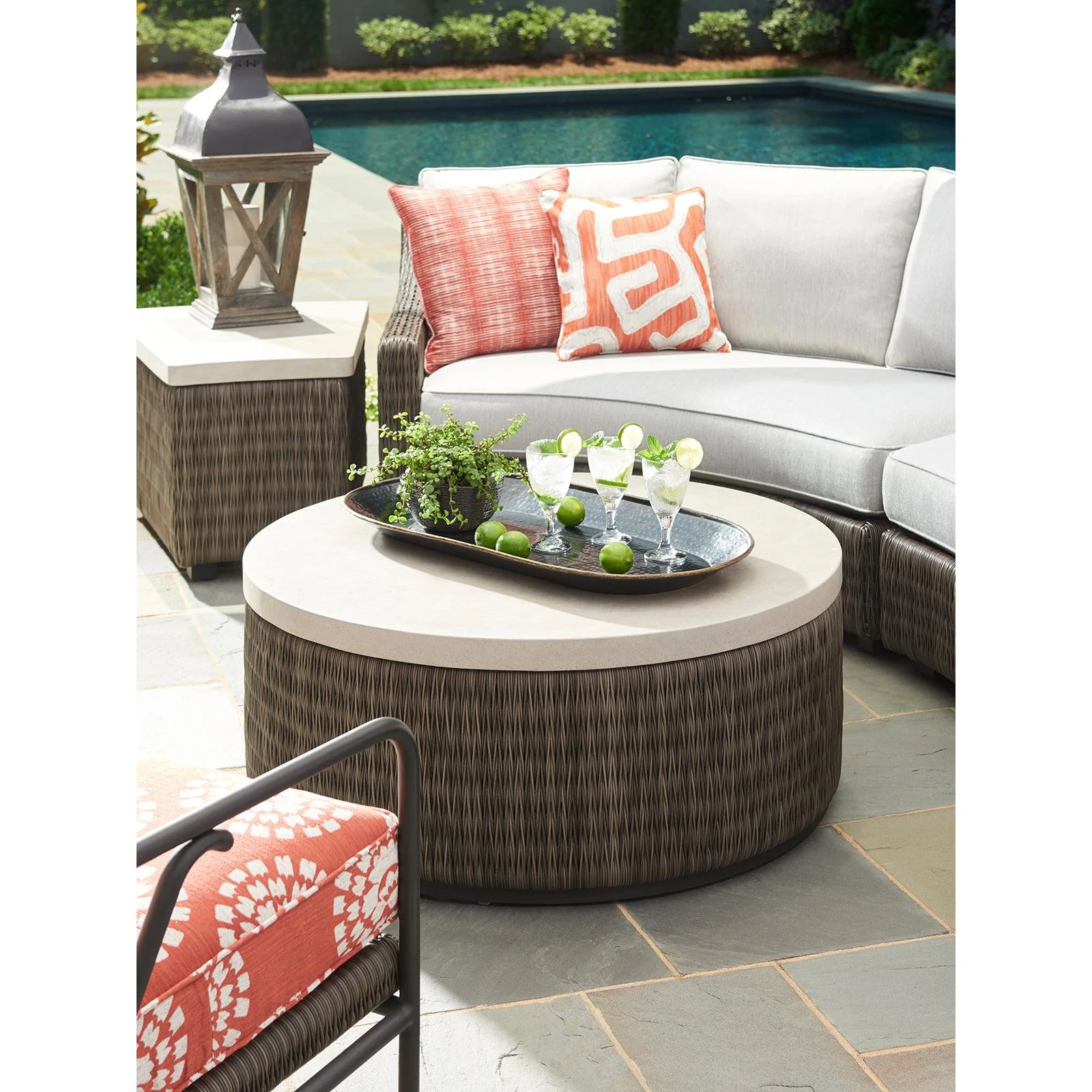 Tommy Bahama Outdoor Cypress Point Ocean Terrace Round Cocktail Table - Image 3