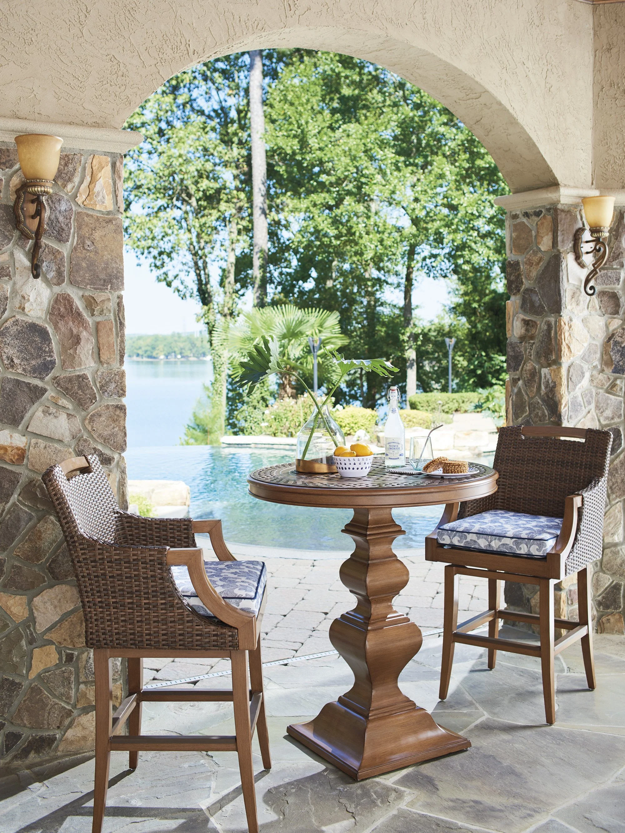 Tommy Bahama Outdoor Harbor Isle Bistro Table - Image 2