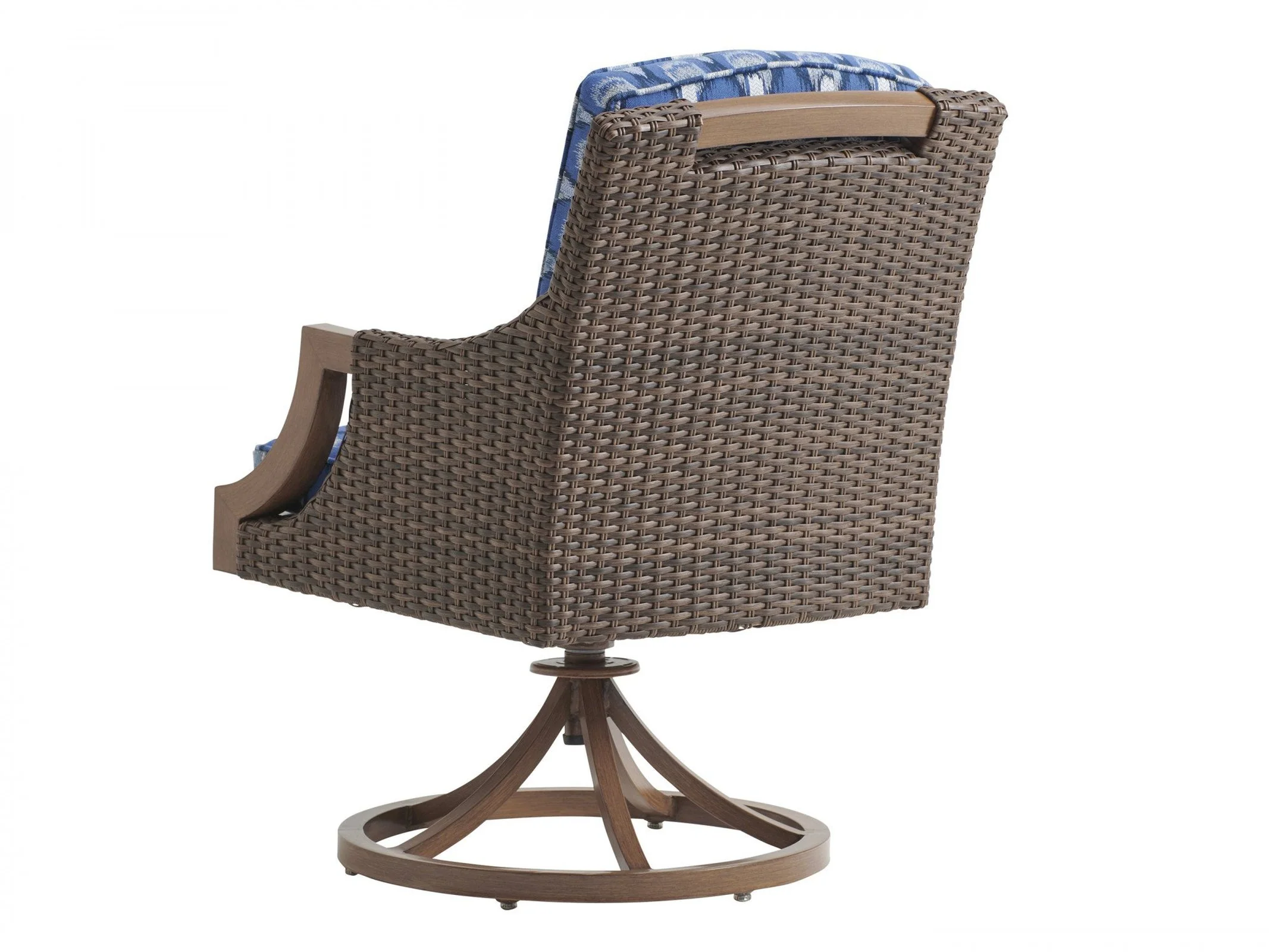 Tommy Bahama Outdoor Harbor Isle Swivel Rocker Arm Dining Chair - Image 4
