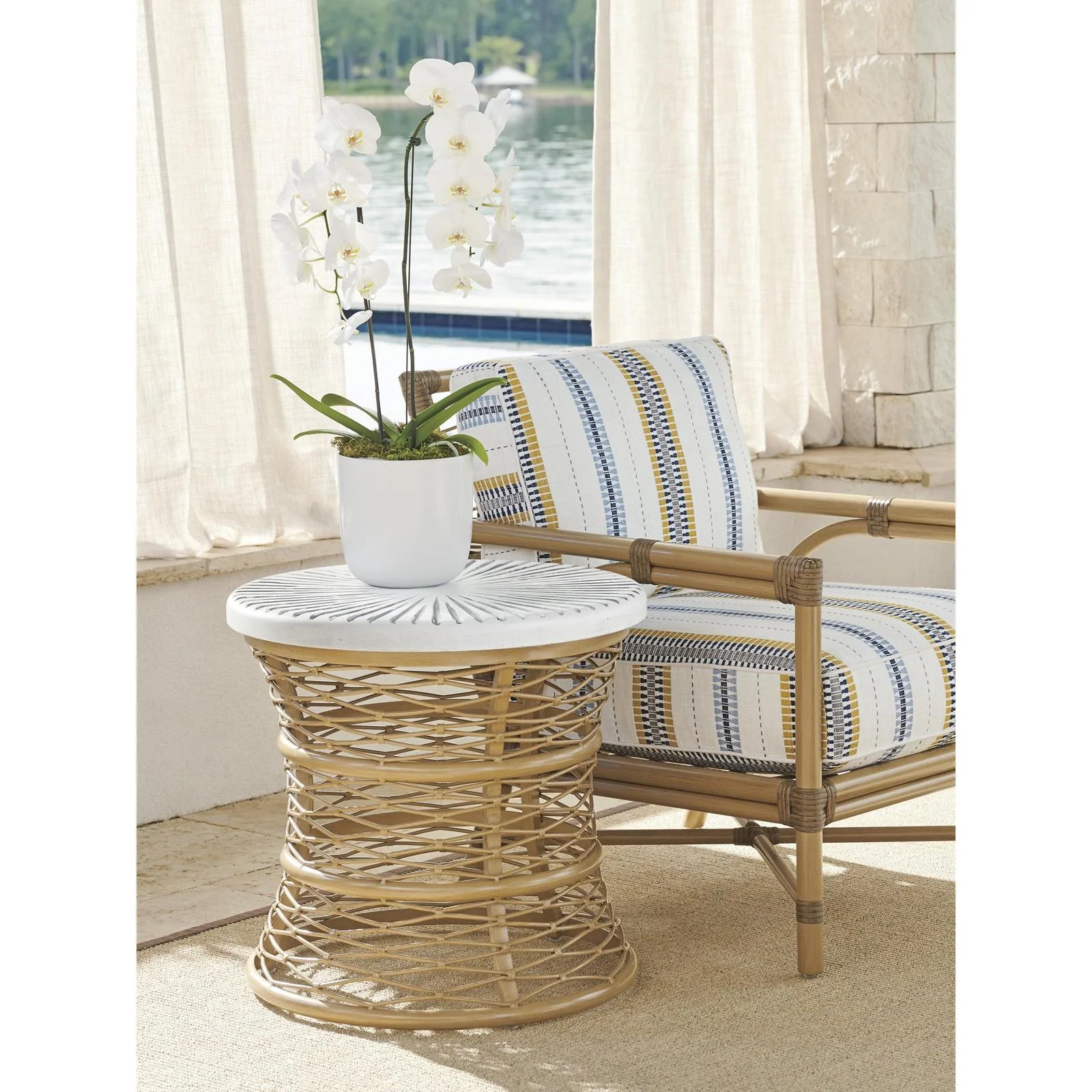 Tommy Bahama Outdoor Key Largo Round End Table - Image 2