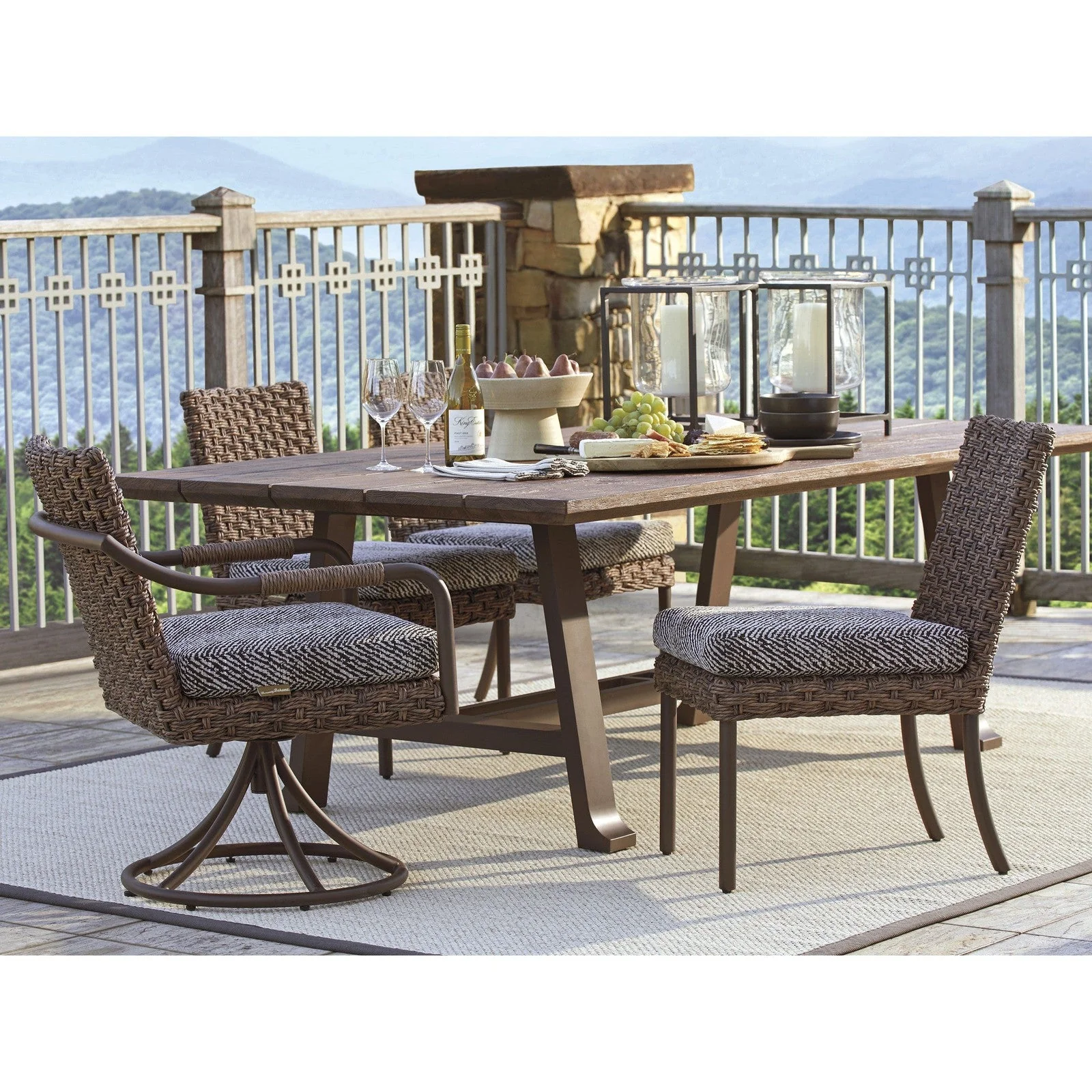Tommy Bahama Outdoor Kilimanjaro Swivel Rocker Dining Chair - Image 2