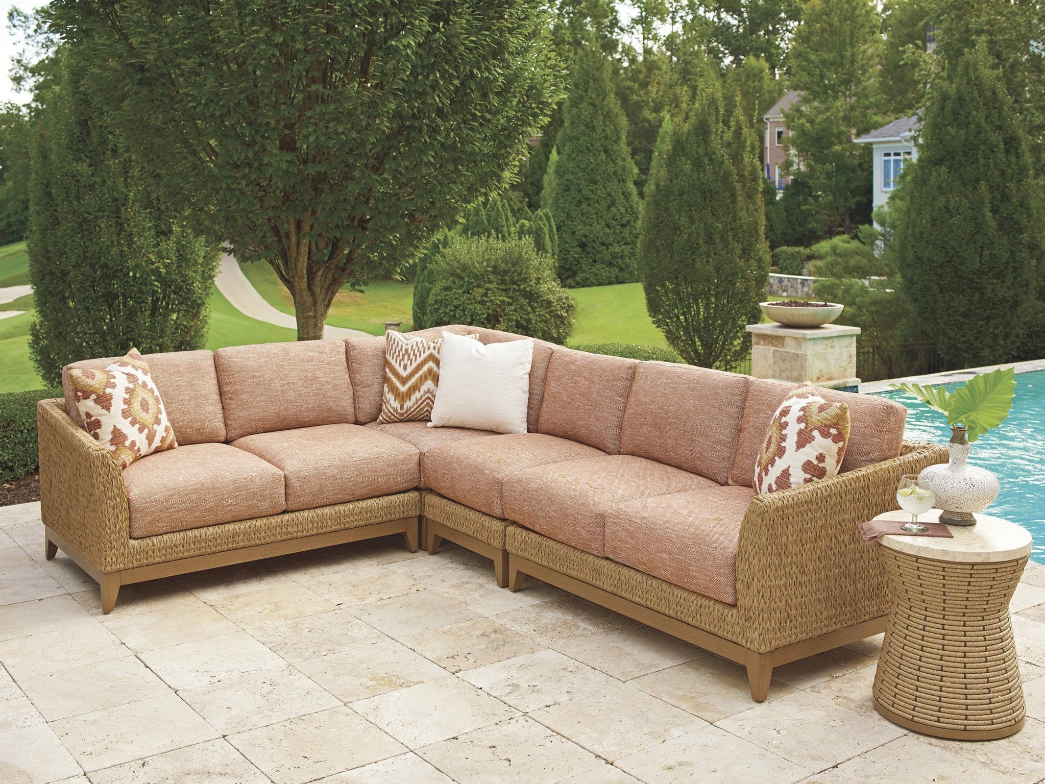 Tommy Bahama Outdoor Los Altos Valley View 4 PC Sectional - Image 2