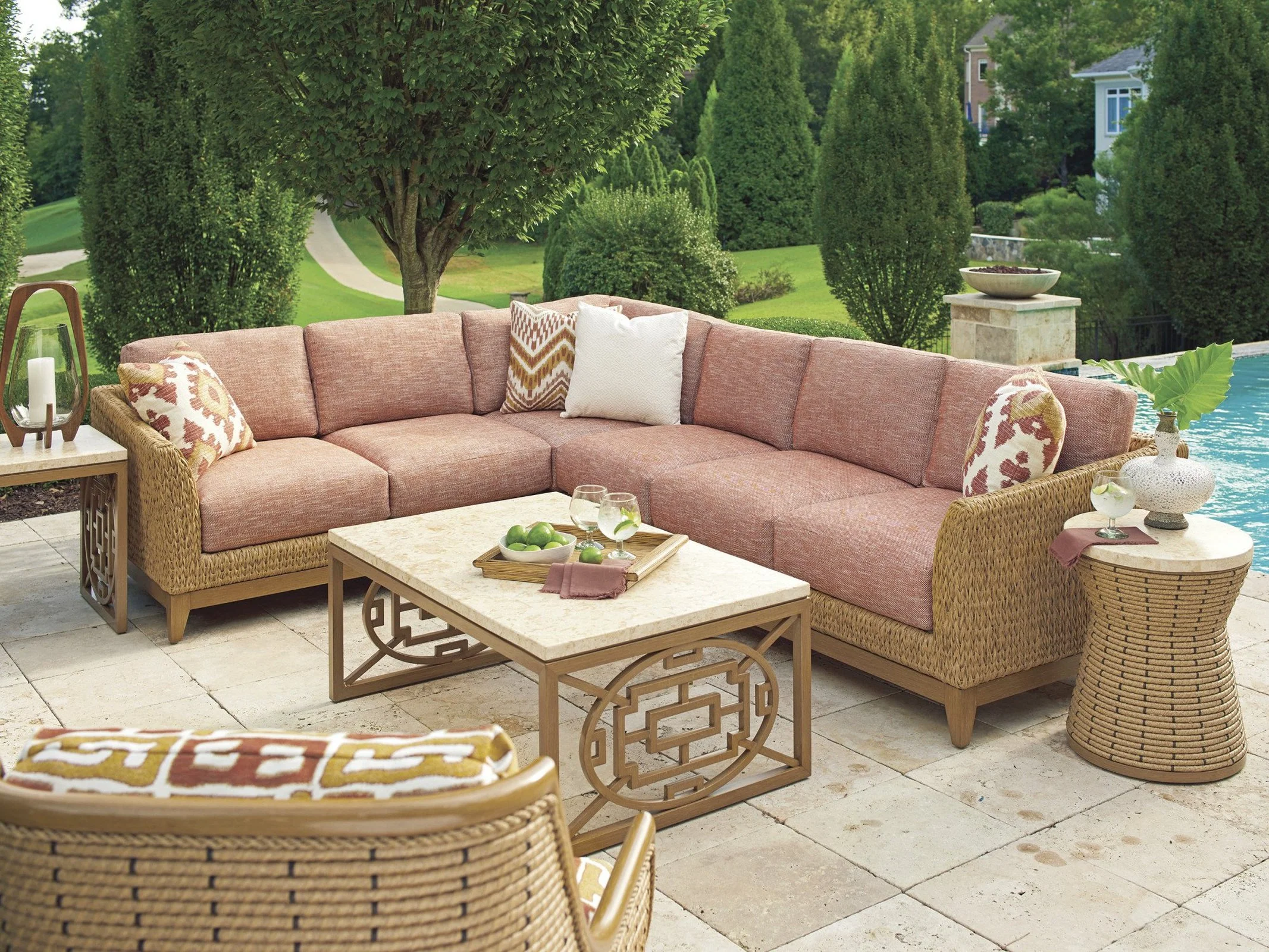 Tommy Bahama Outdoor Los Altos Valley View 4 PC Sectional - Image 3