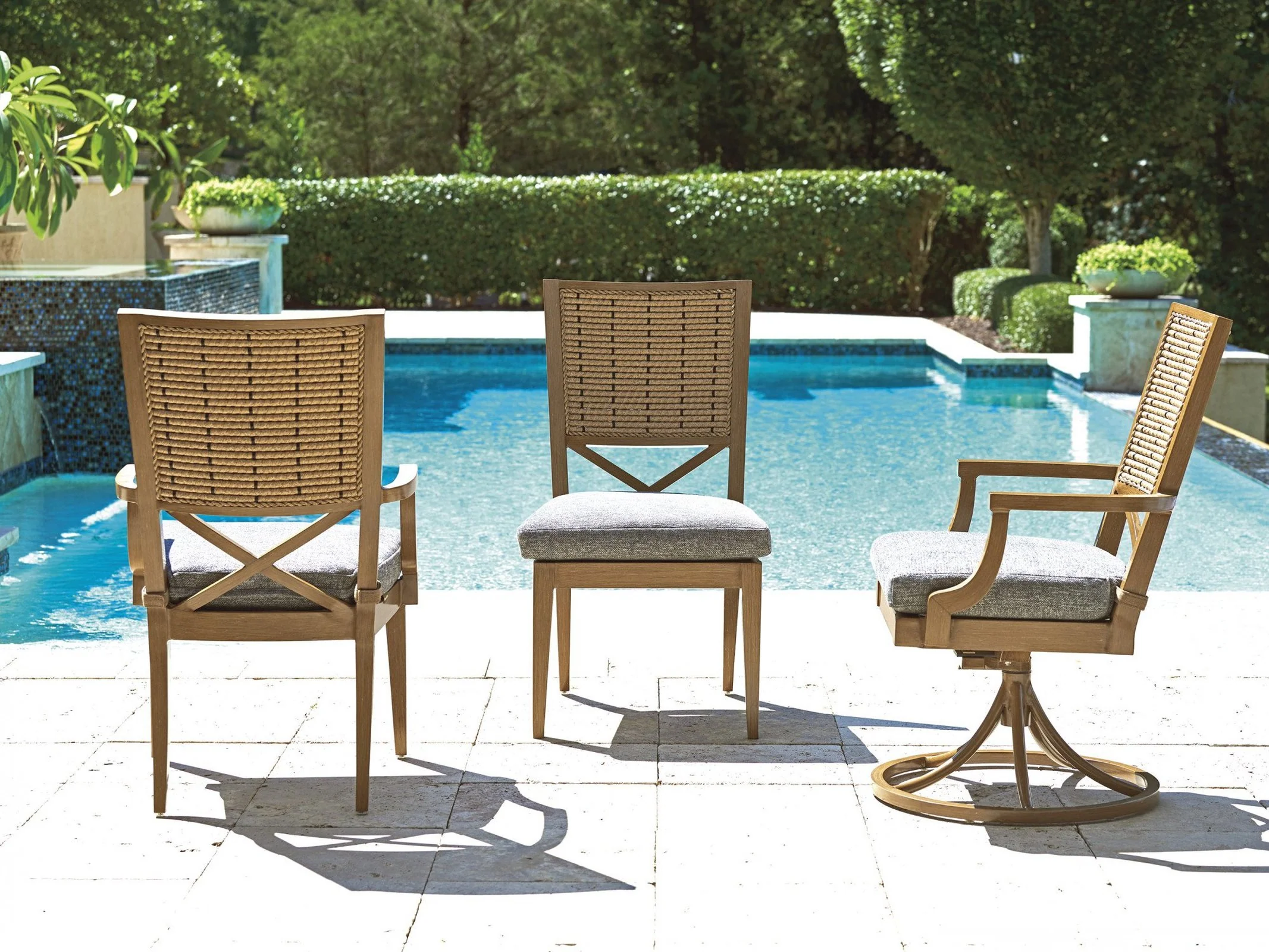 Tommy Bahama Outdoor Los Altos Valley View Arm Dining Chair - Image 3