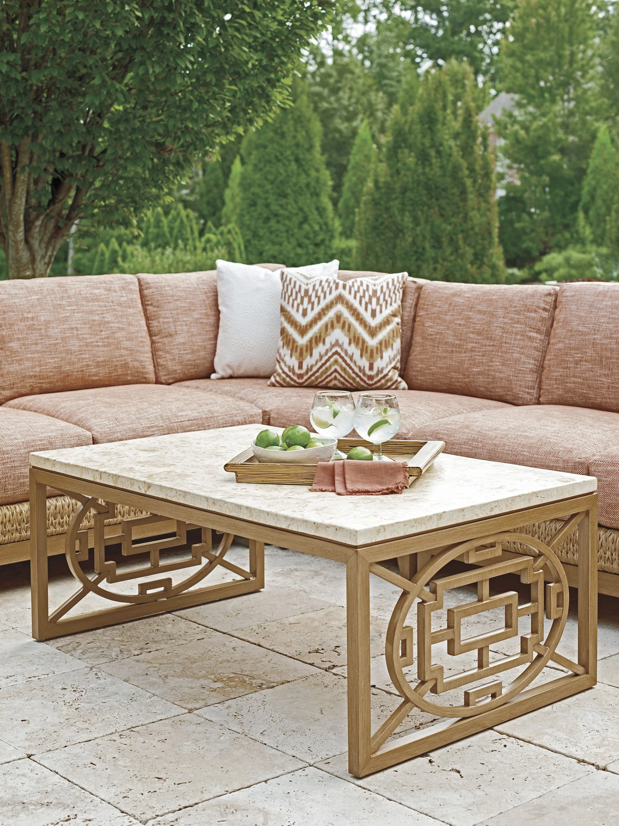 Tommy Bahama Outdoor Los Altos Valley View Rectangular Cocktail Table - Image 2