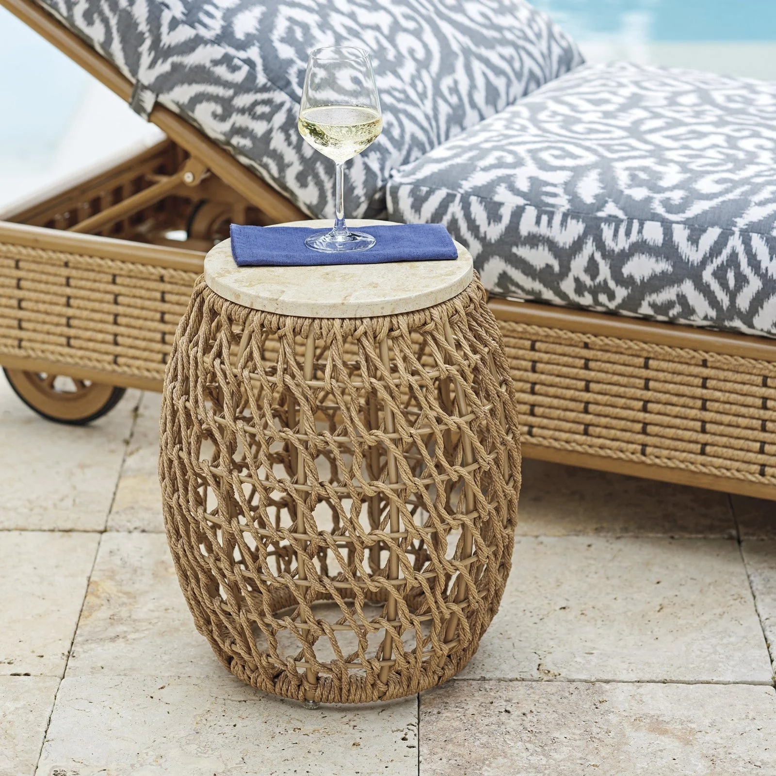 Tommy Bahama Outdoor Los Altos Valley View Round Accent Table - Image 2